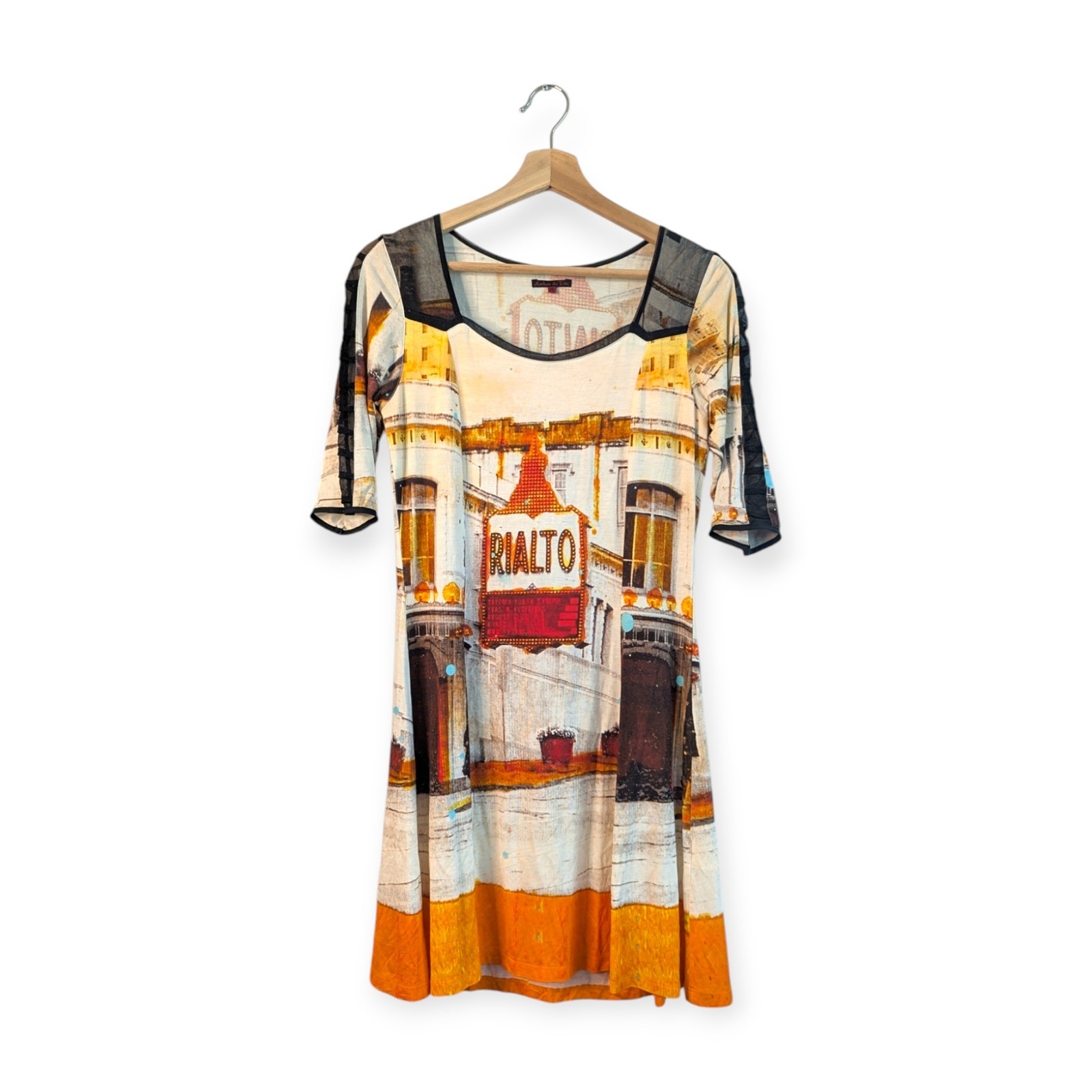 AVENTURES DES TOILES Multicolor Graphic KNIT DRESS Sz 36