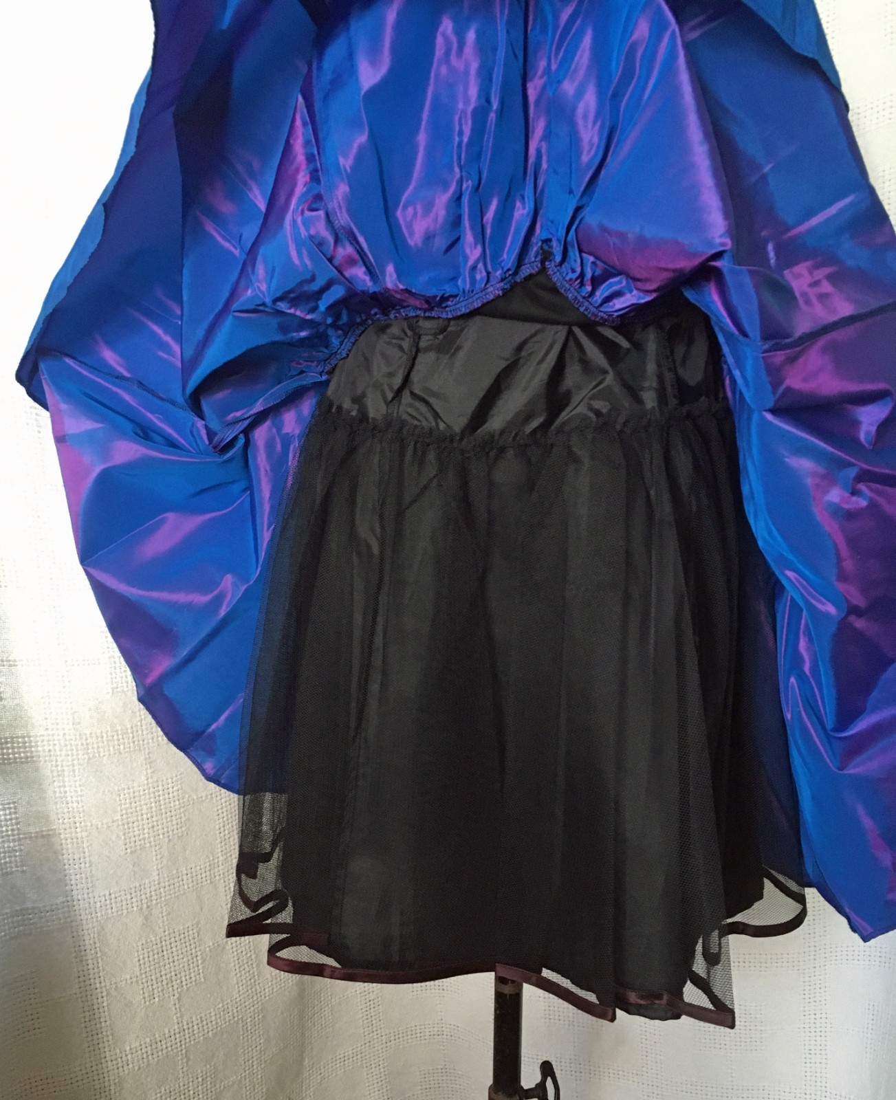 Vintage 1980s Laura Ashley Strapless Dress Prom Party Velvet Taffeta US 8 UK 10