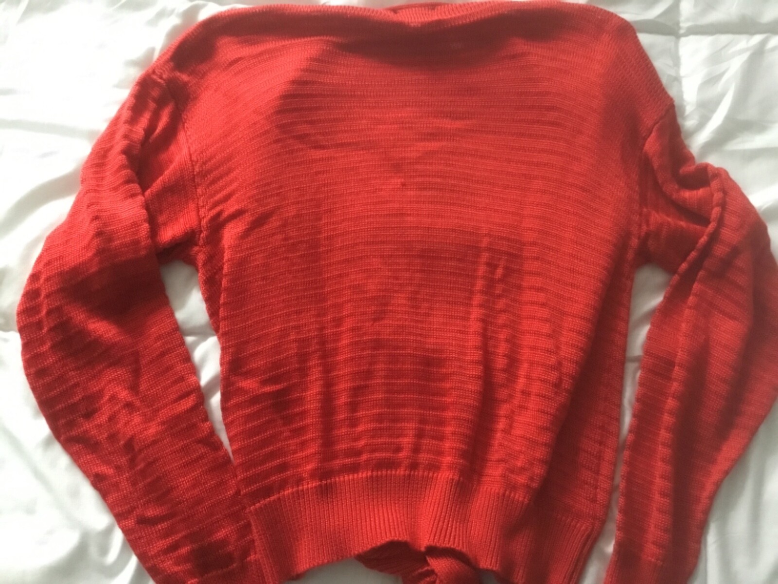 Red Fia Italia Handloomed Sweater Shell 2 Piece Set S Cardigan Vintage 80s EUC