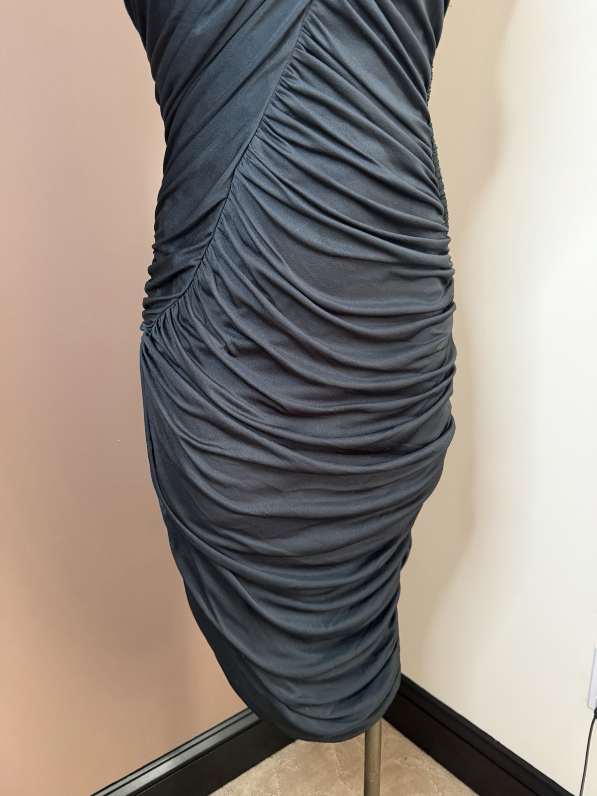 Joy Stevens Vintage Black Dress Sequins 1970’s Perfect Womens Size 8