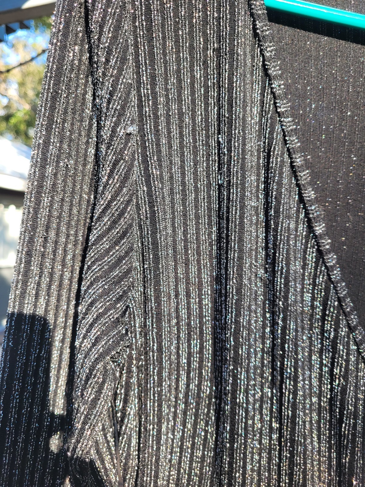 1980s Vintage JUMPSUIT Metallic Silver One pc black lurex stretch Disco New Year