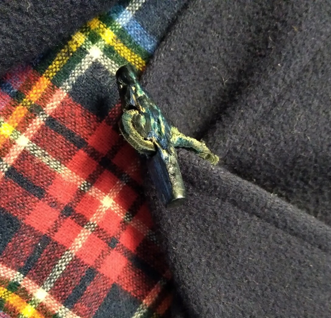 VTG L.L. Bean Women’s Sz S Wool Plaid Lined Toggle Duffle Trench Coat w Hood