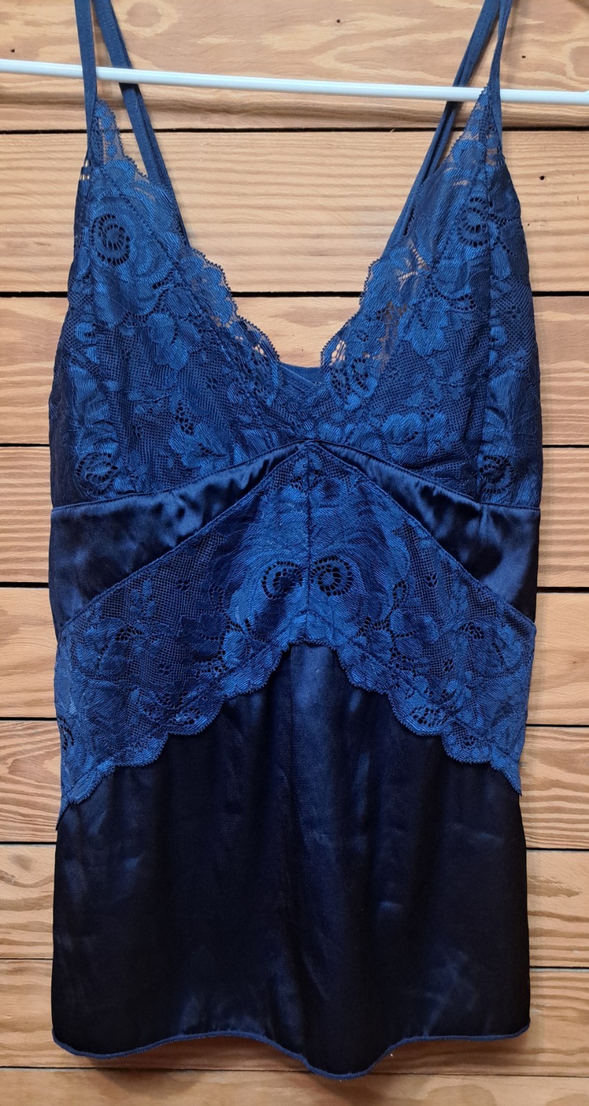 Ladies Sz XXL Blue Lace Camisole Adj Straps AVIDLOVE Y2K