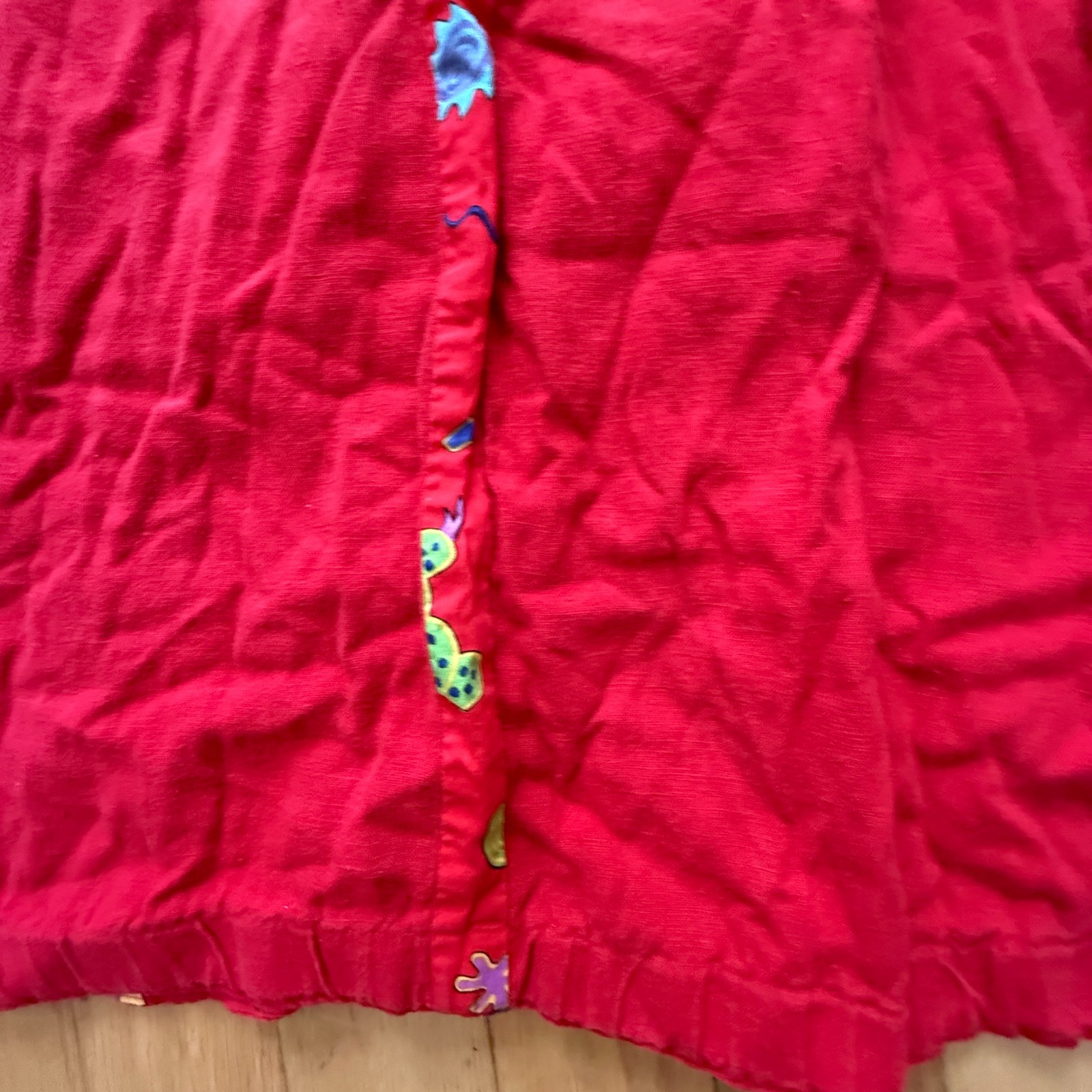 Vtg Southwest Theme Jacket Cotton Pockets Papike Wear OS Red