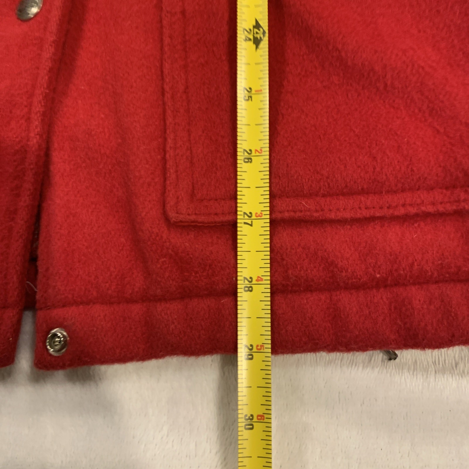 Rare Woolrich Wool Jacket Coat Plaid Wool Lined Women’s M Red Vintage No Hood