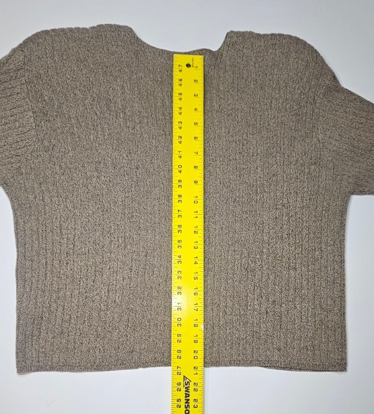 Vintage Robert Scott Ltd Brown Sweater XL Detachable Shoulder Pads B9