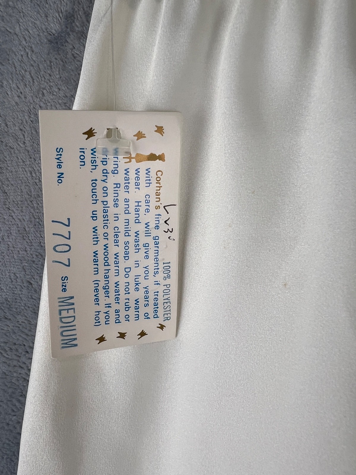 Vintage Corhan Half Slip Womens Medium Ivory 7707 Polyester Lace 22″ NEW