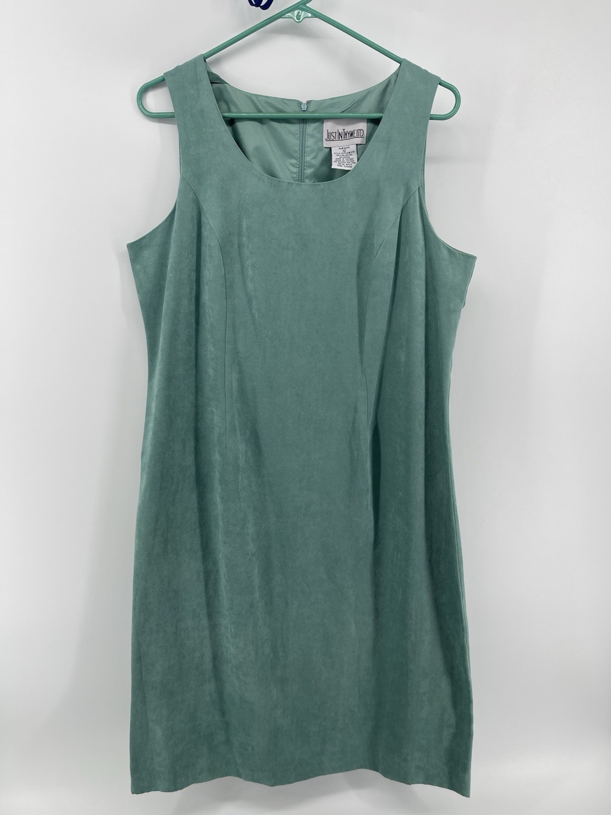 Just In Thyme Ltd Vintage Sleeveless Sheath Dress Womens Size 12 Teal Turquoise
