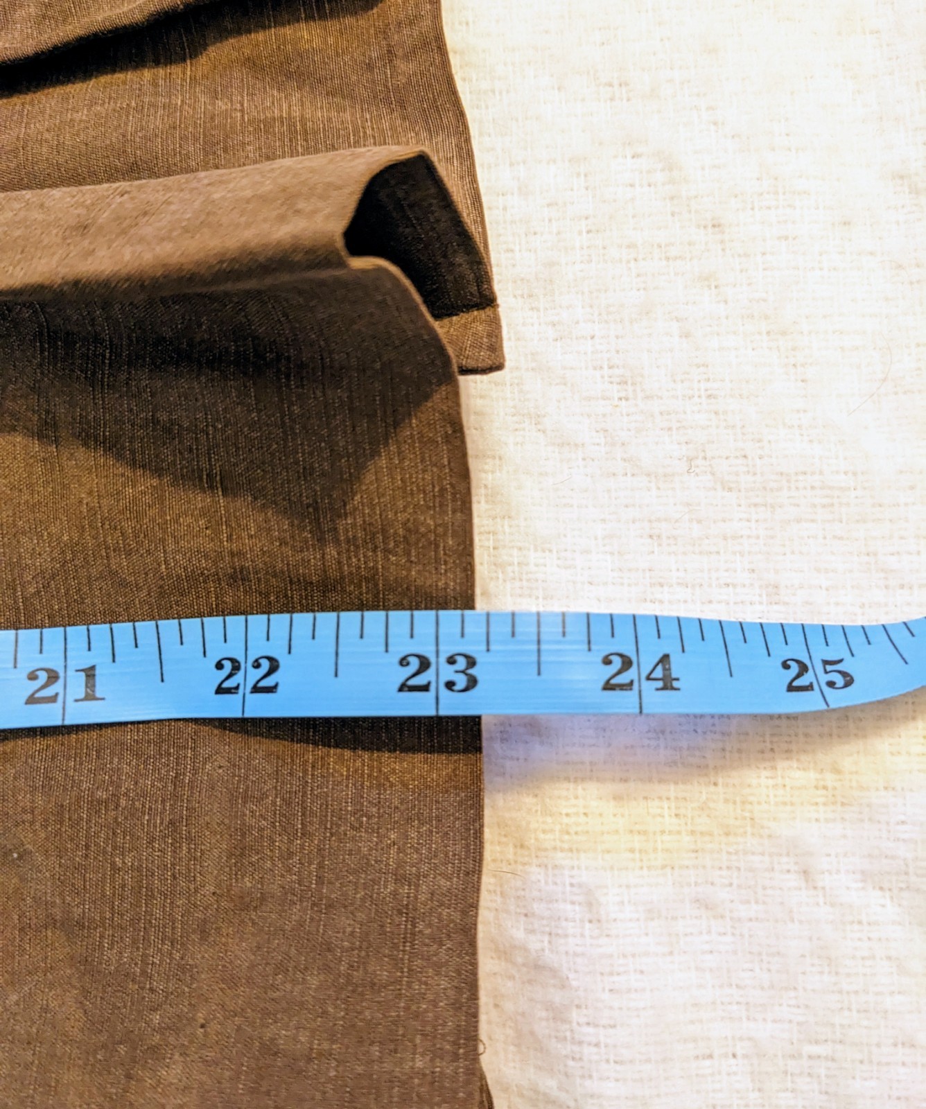 CARLISLE Vintage Button Front Accordion Skirt Linen Silk Blend Size 8 Brown