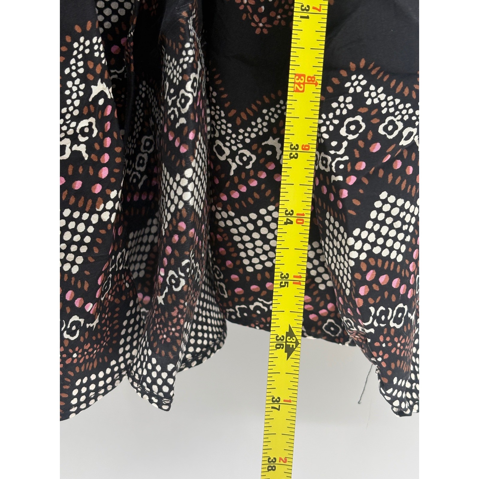 Banana Republic Wrap Dress Silk Retro Indie Boho Black Puff Sleeve Women Size 2