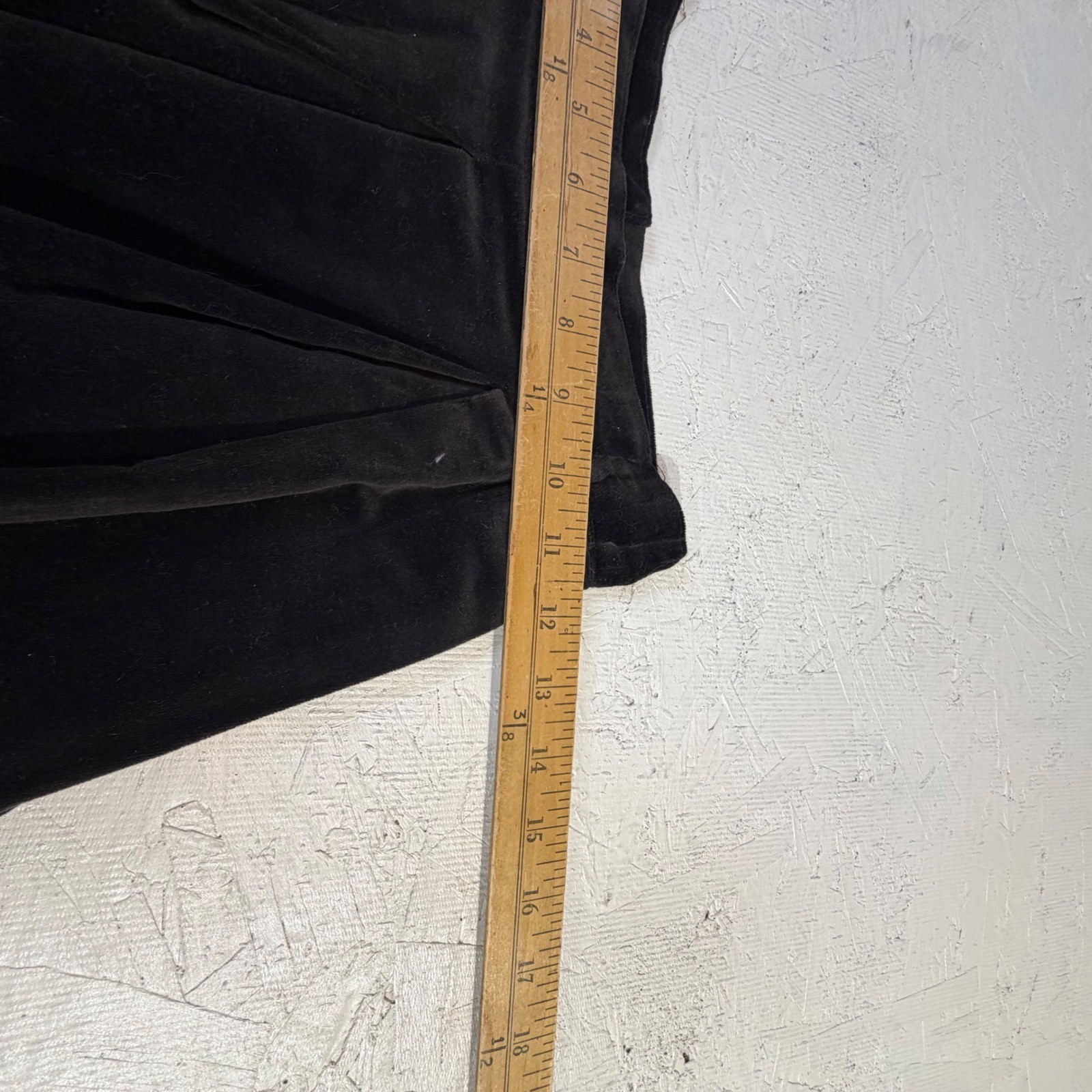 Jessica’s Gunnies Vintage Velvet Skirt 5 (22″) Black Pleated Midi USA READ