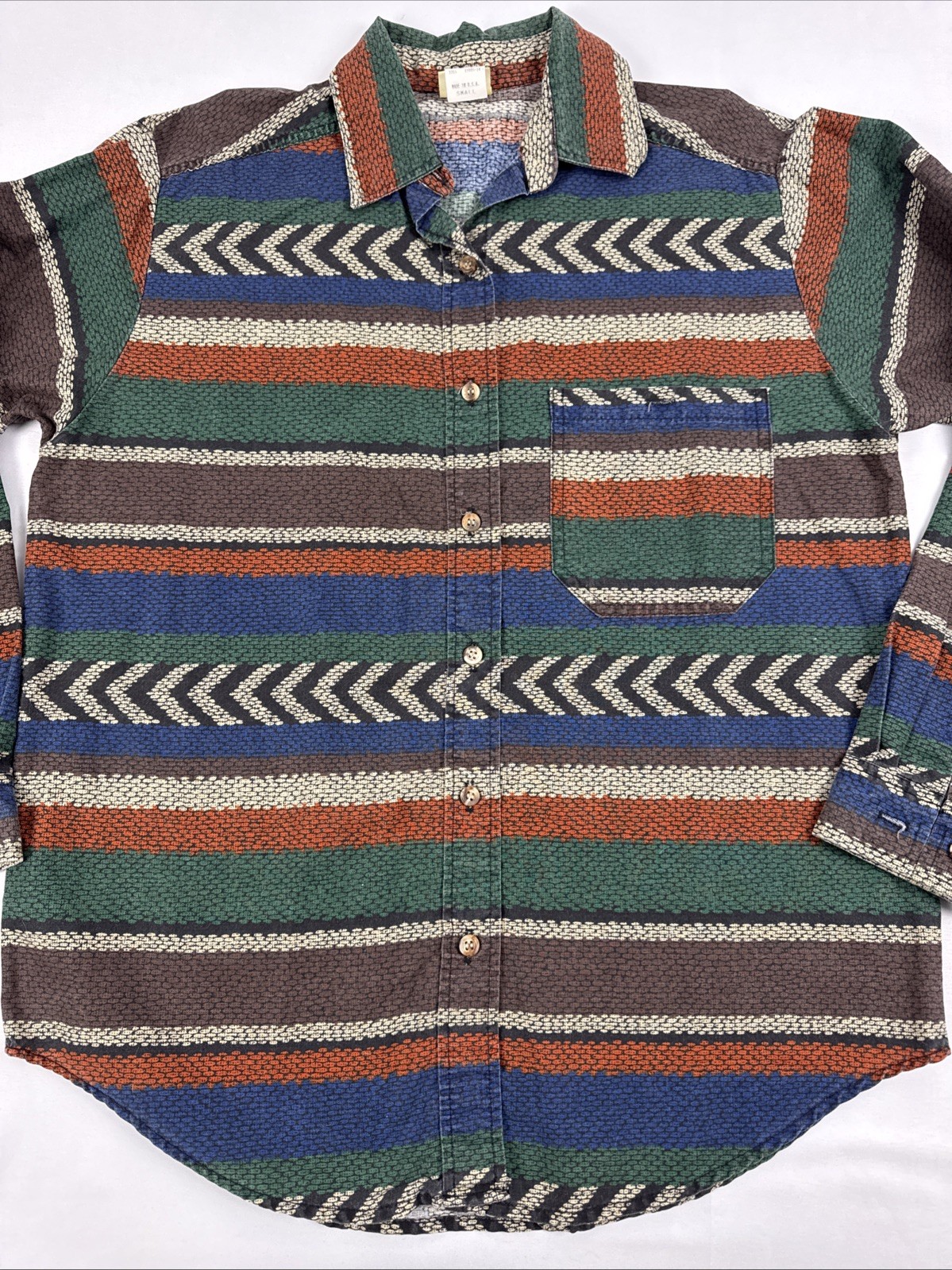 Vintage Vivaldi Jeanswear Women’s Small Aztec Southwestern Button Up Shirt