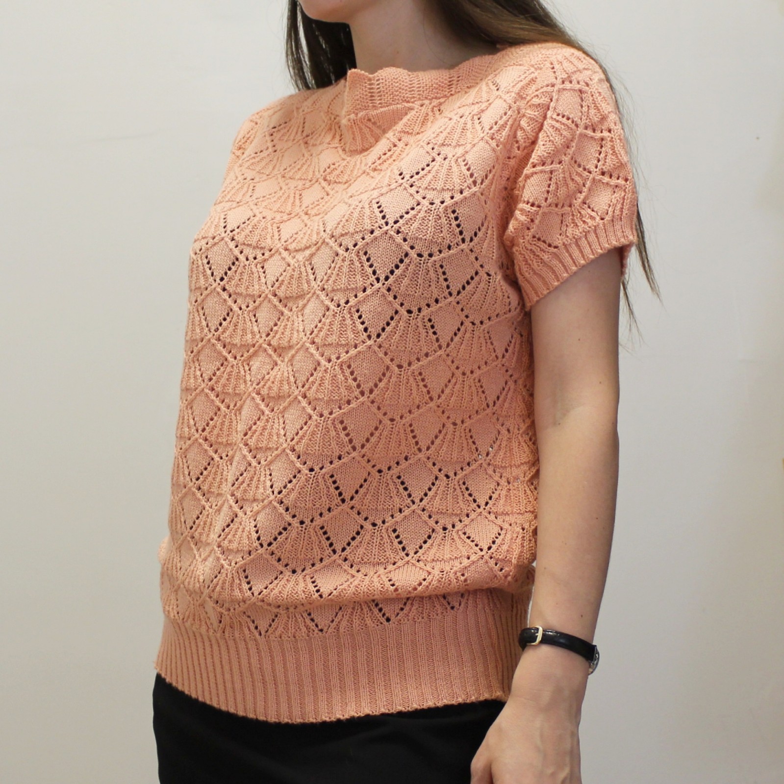 Vintage 70s Knit Sweater Tee by Kenneth Too!