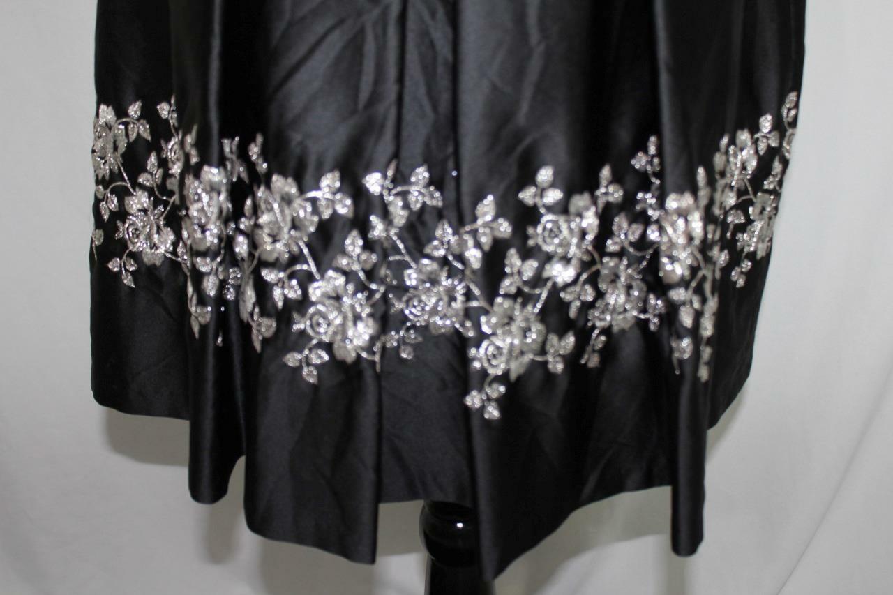 VINTAGE GERMAN 1970’S BLACK SATIN ETHNIC DRESS SIZE 6-8