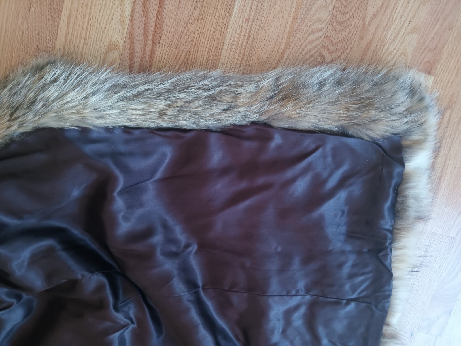 ADOLFO Bold Beauty Collared Feathered Finnish Raccoon Fur Coat Full Length Plus