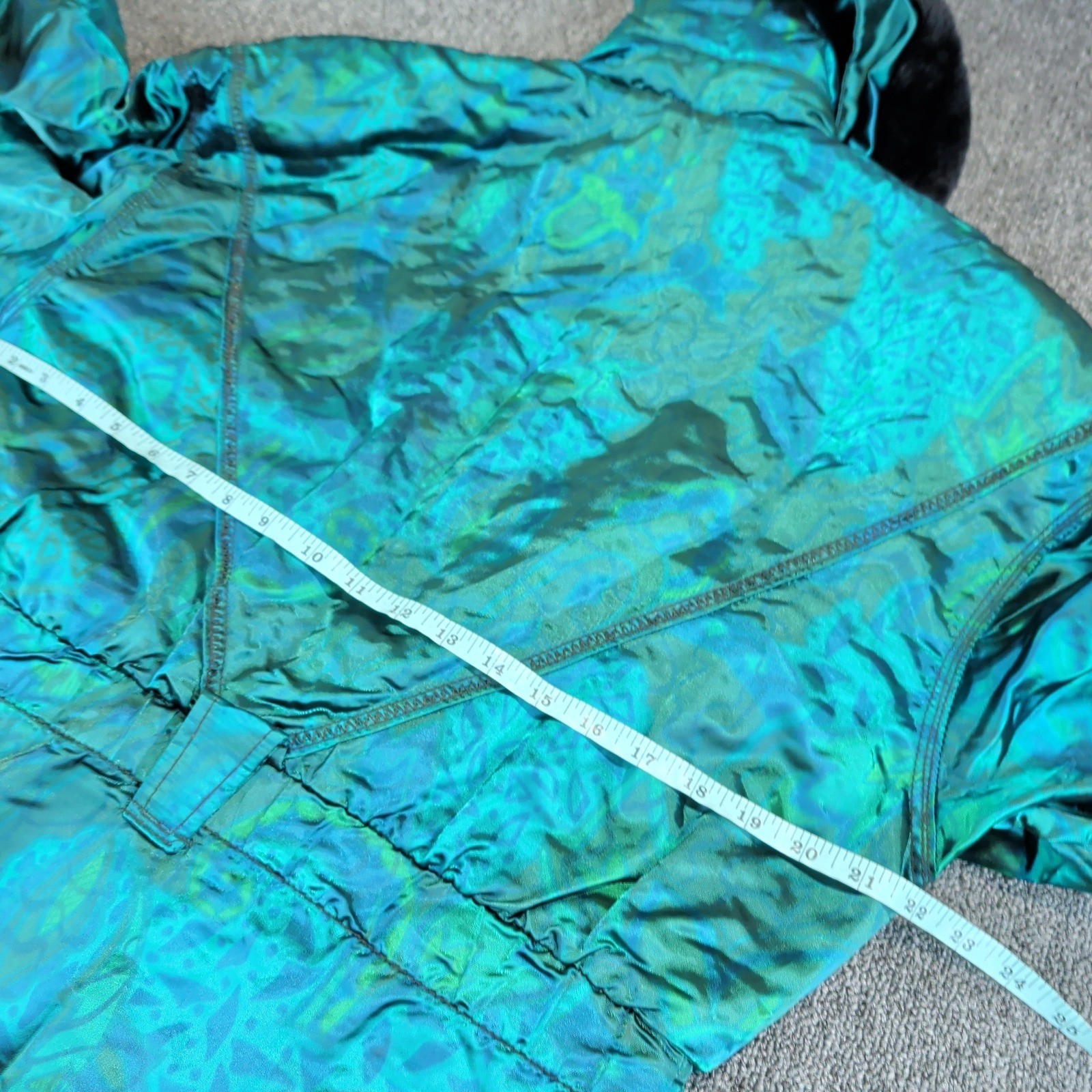 Obermeyer Womens Ski Jacket 8 Green Iridescent Puffer VTG Thermolite Insulated