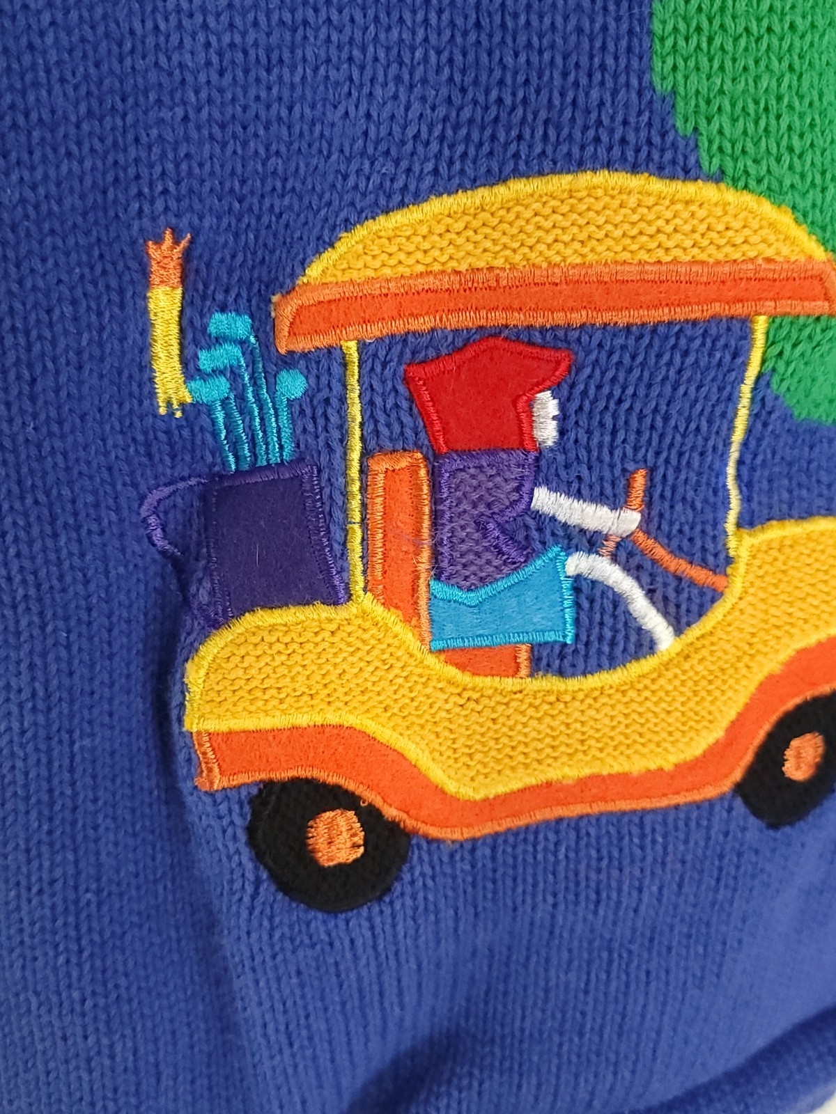 Vtg Belle Pointe Sweater Women’s Small Multicolor Golf Theme Sleeveless