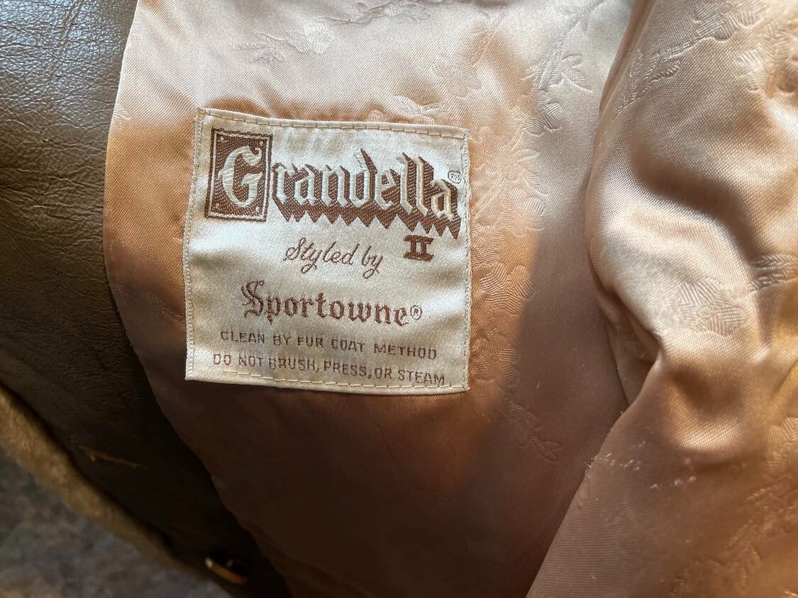 Vintage 60’s Faux Mink Women’s Jacket Sz XL Grandella II Styled by Sportowne Tag