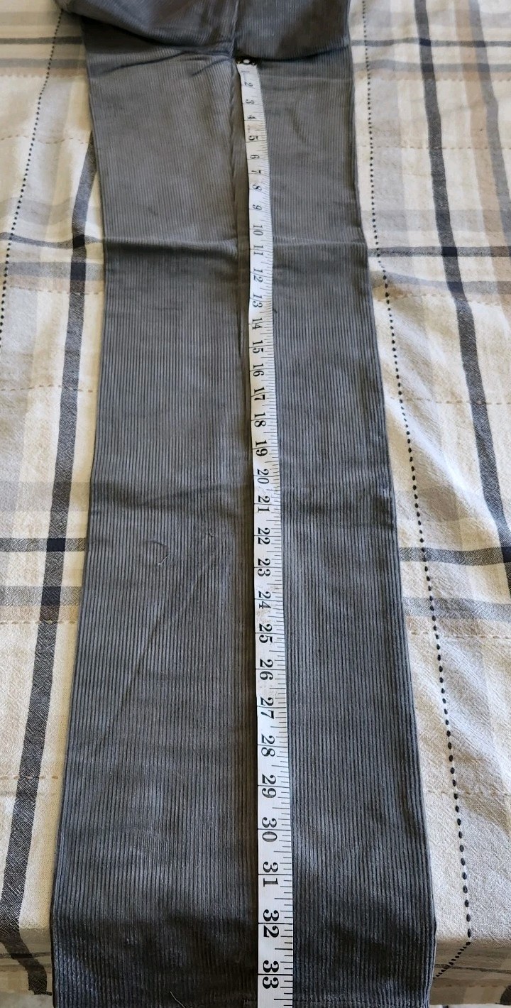 NWT Vintage Rene De France Corduroy Pants Charcoal Gray 80s Waist 28 Style #1753