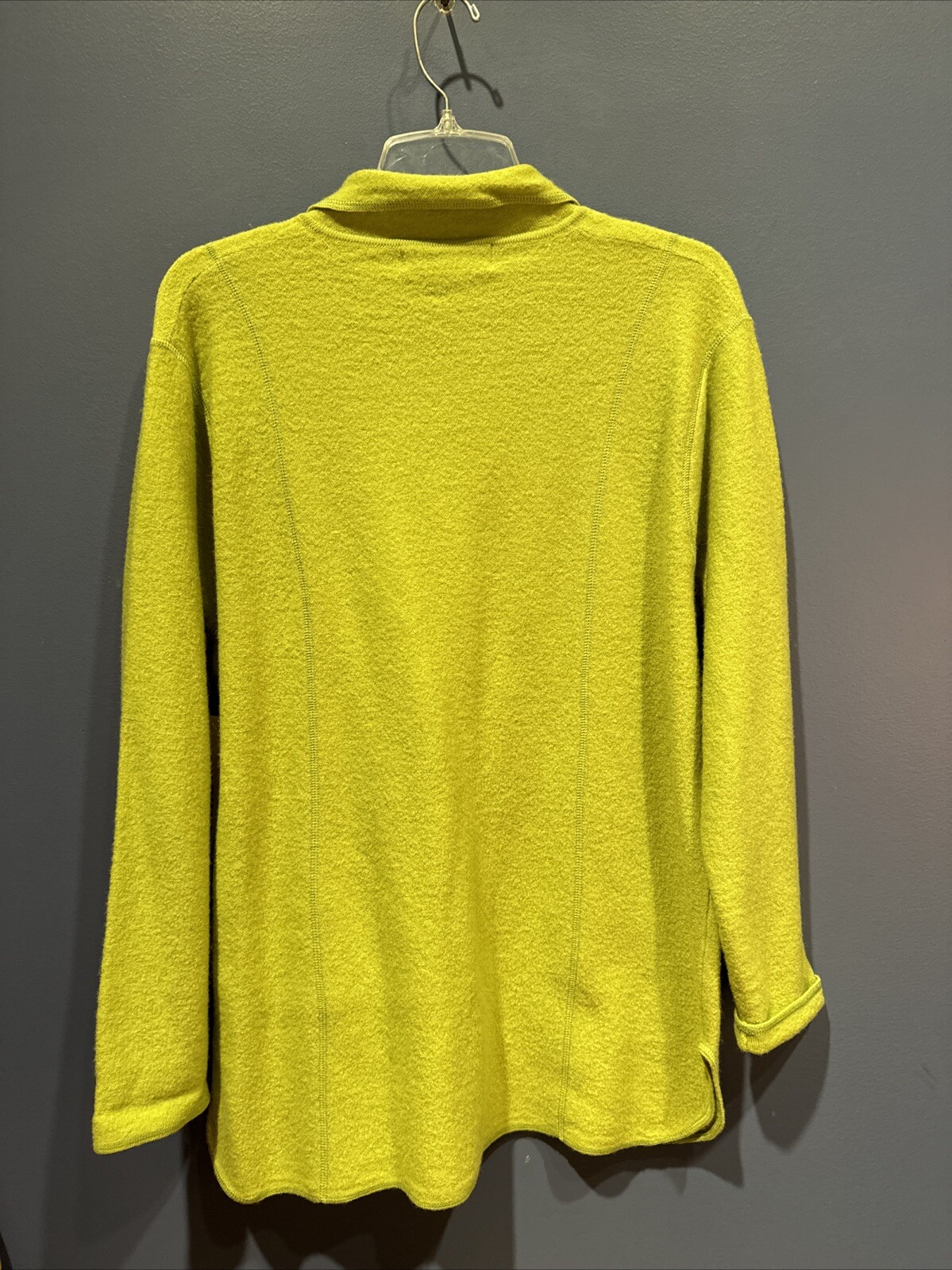 L Wool Jacket, Lime, Vintage 1980’s, Windridge Cheryl Nash, 100% Merino Wool