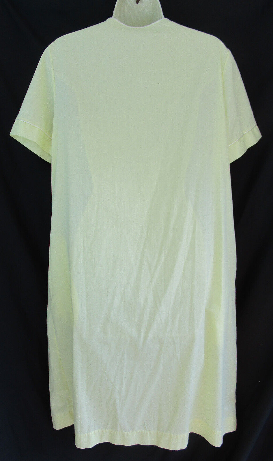 Vtg 60s Daffodil Yellow Gossard Artemis Short House Coat Robe Dressing Gown L