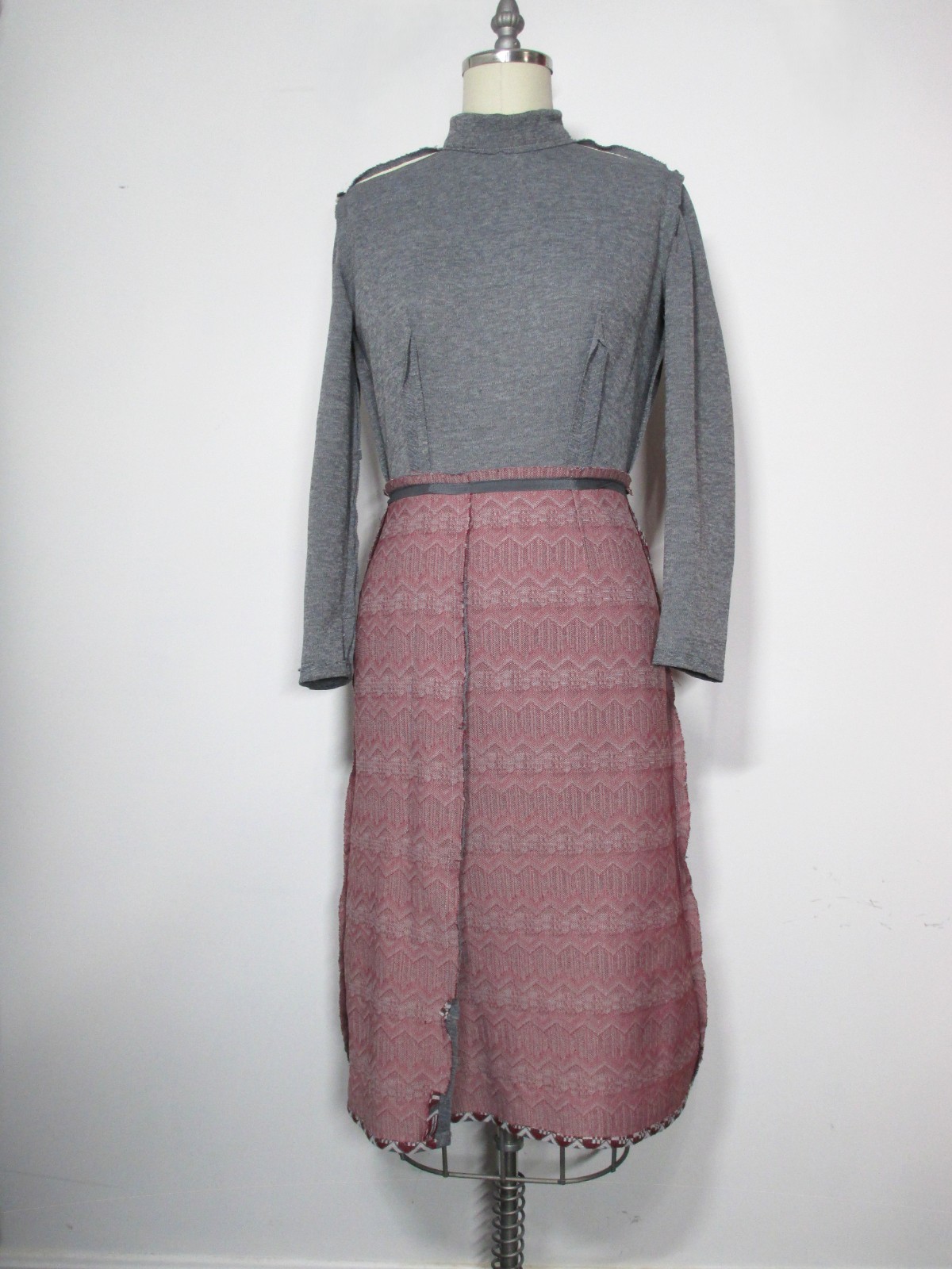 Vintage Carillon Double Knit Dress in Gray, Very Nice, Size M