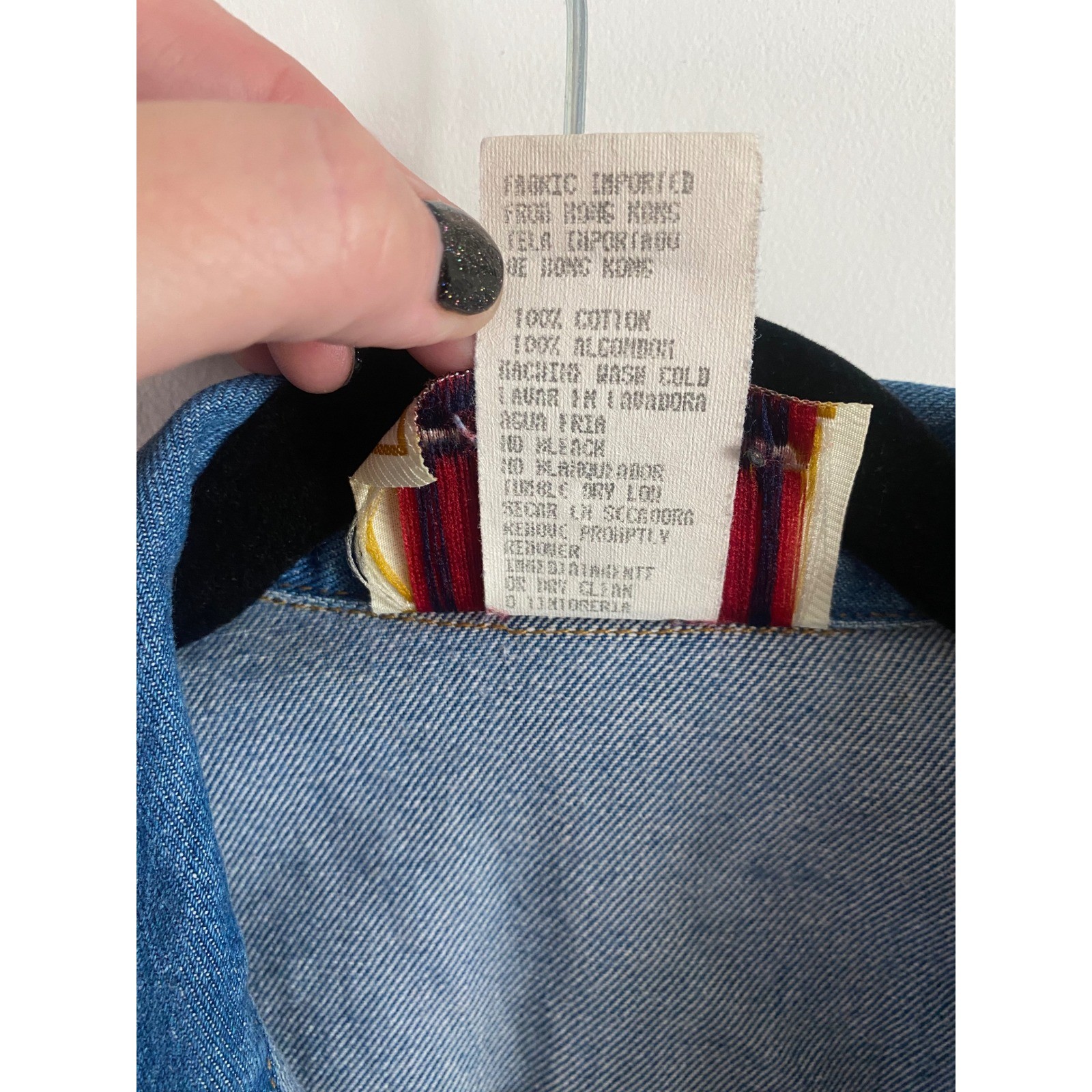 Tickets Clothing Vintage Denim Cropped Vest Blue Womens Size 5/6 Made in USA