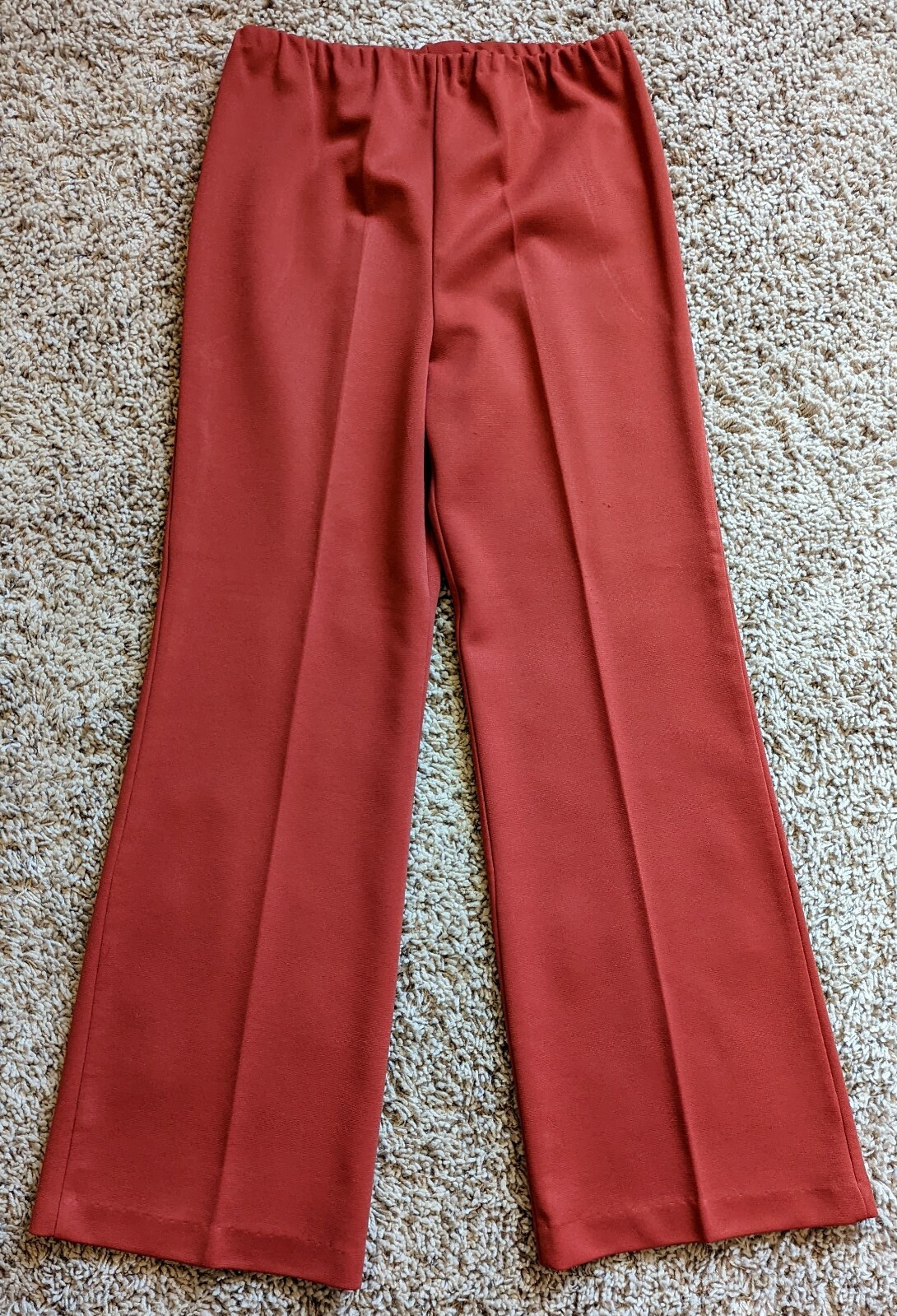 Vintage 70s JC Penny Fashions Leisure Suit Bell Bottom Hippy Retro Peach Sz 12