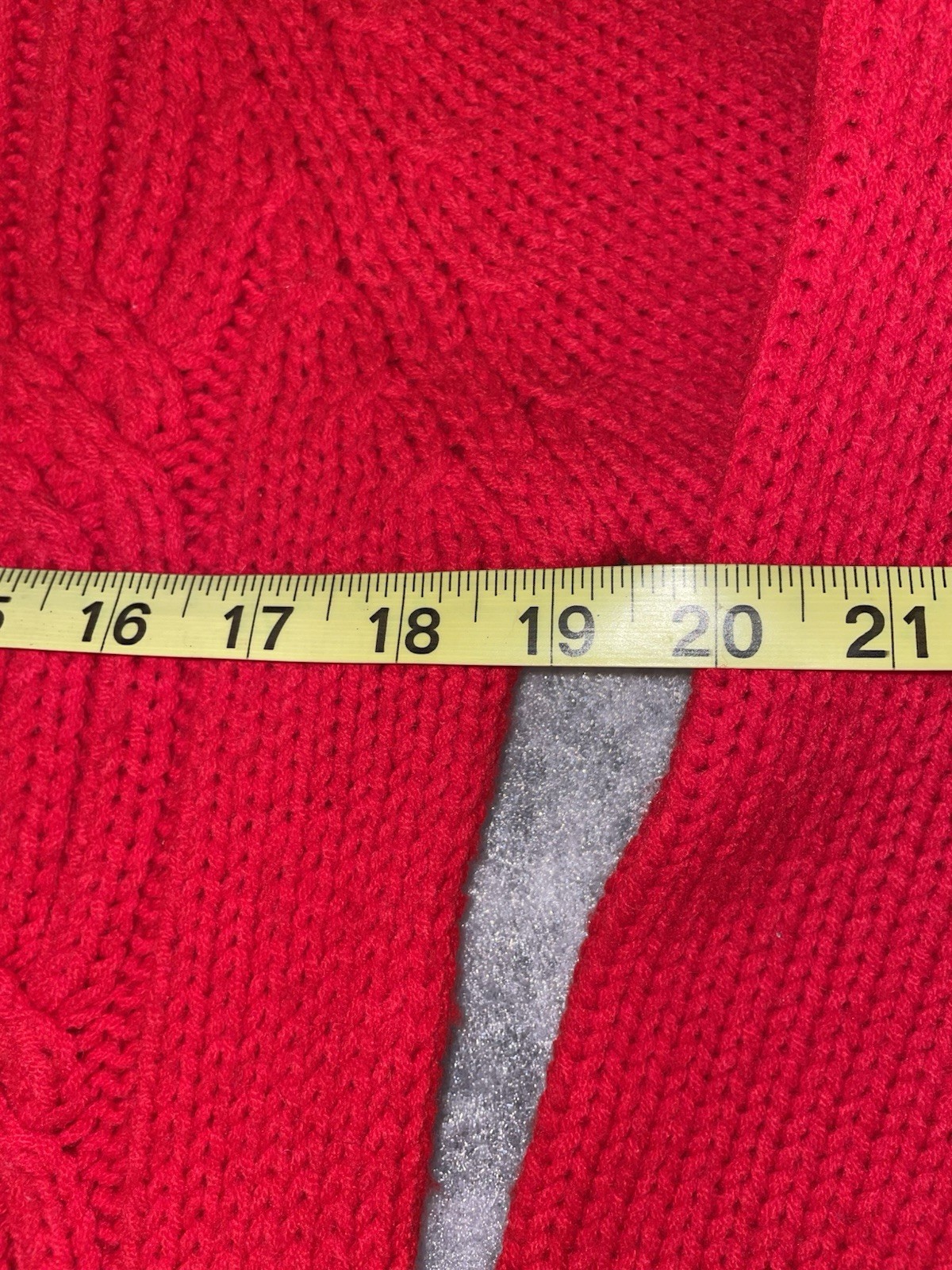 80s Cardigan Sz Med Vintage Full Fashion Red Cable Knit Cardigan Sweater