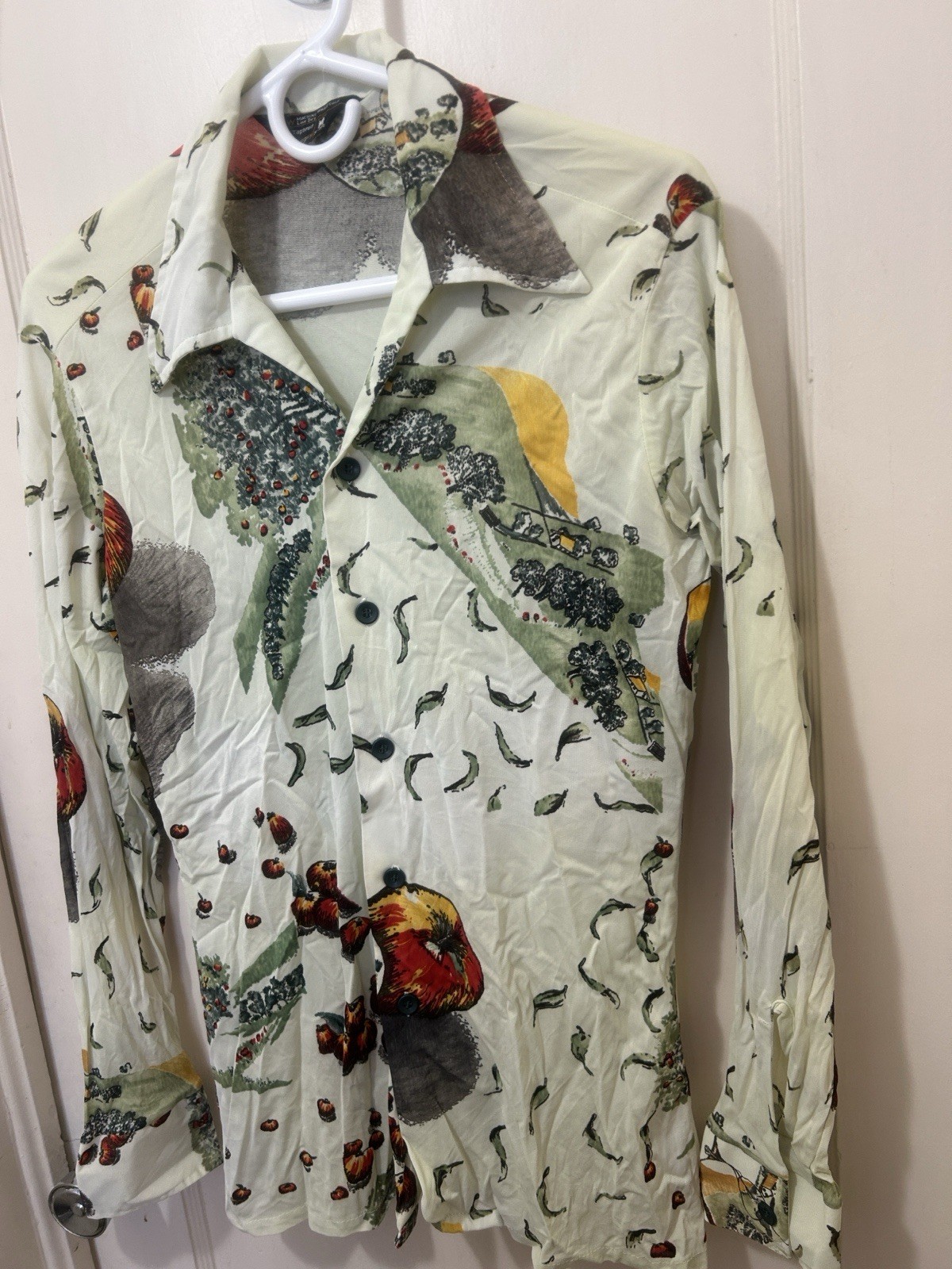 Vintage 1970’s Jc Penney Apple Orchard Long Sleeve