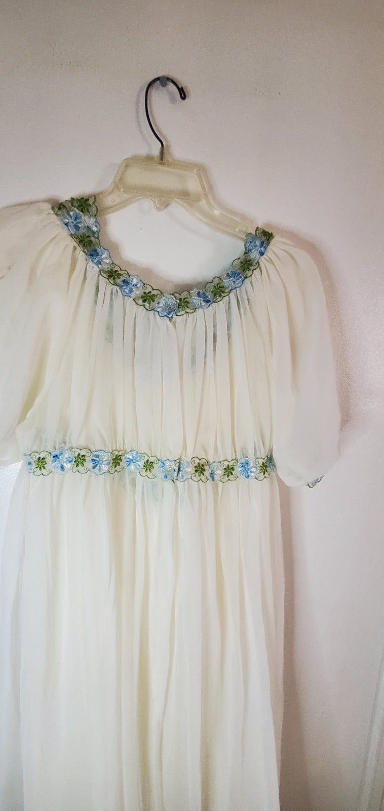 Vintage Prestige Night Dress & Coat Set Small Double Layer Chiffon ILGWU USA