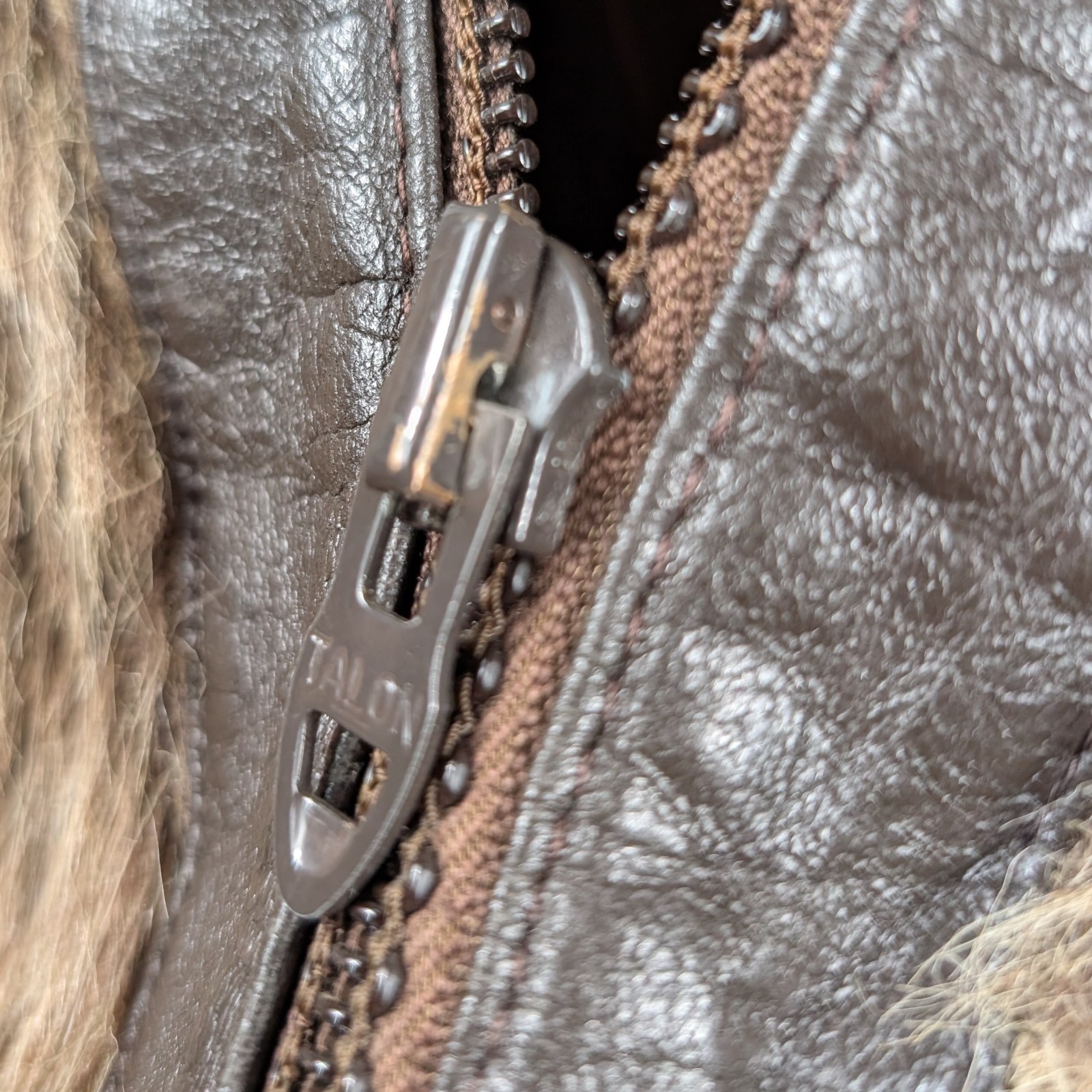 VTG Cooper Sportswear Faux Fur Jacket Hooded Boho Penny Lane Coat 70s 80s USA L
