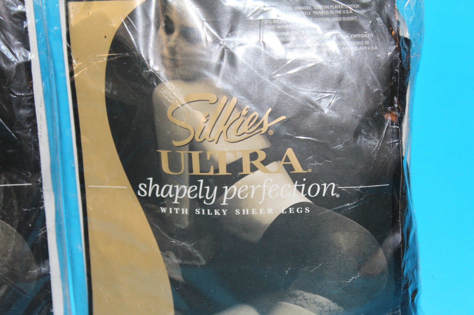 2 Pair Silkies Ultra Shapely Perfection 110508 XL Panty Hose Jet Black 48-52