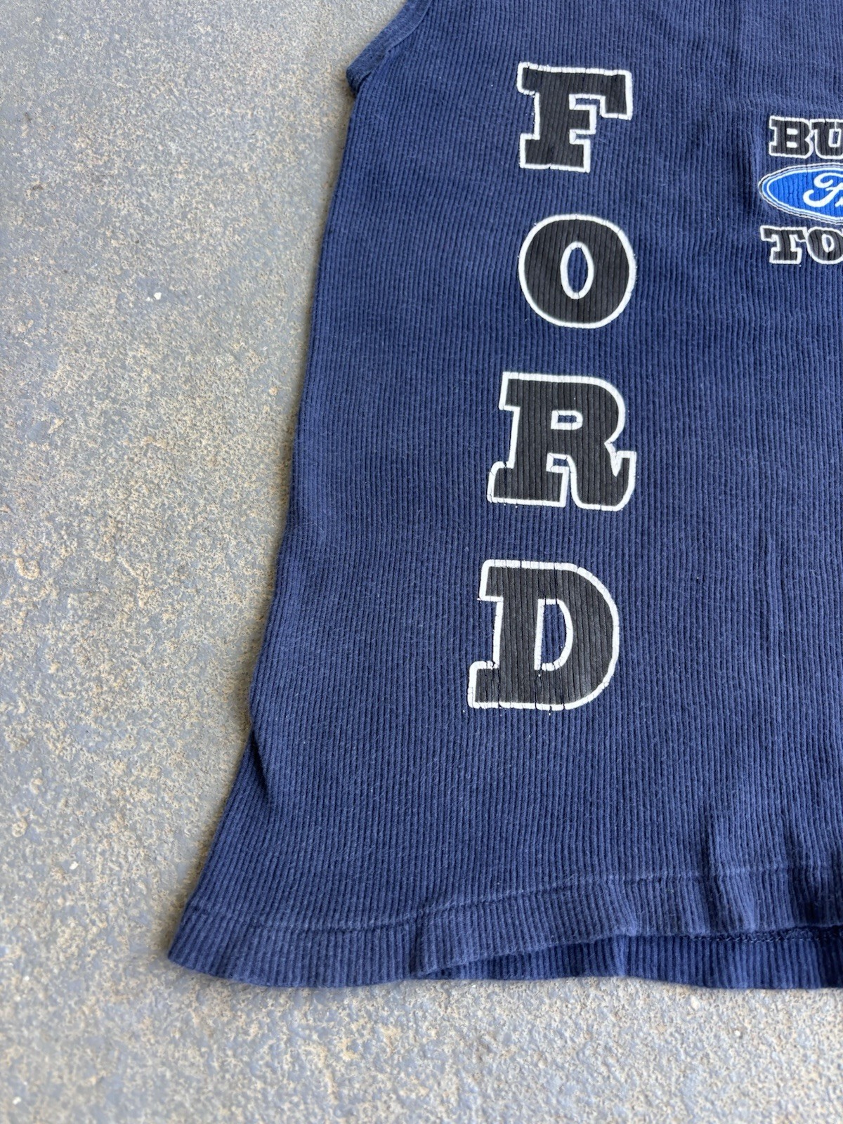 VTG 90s Sexy FORD Americana Wife Beater.bodycon Large.single Stitch