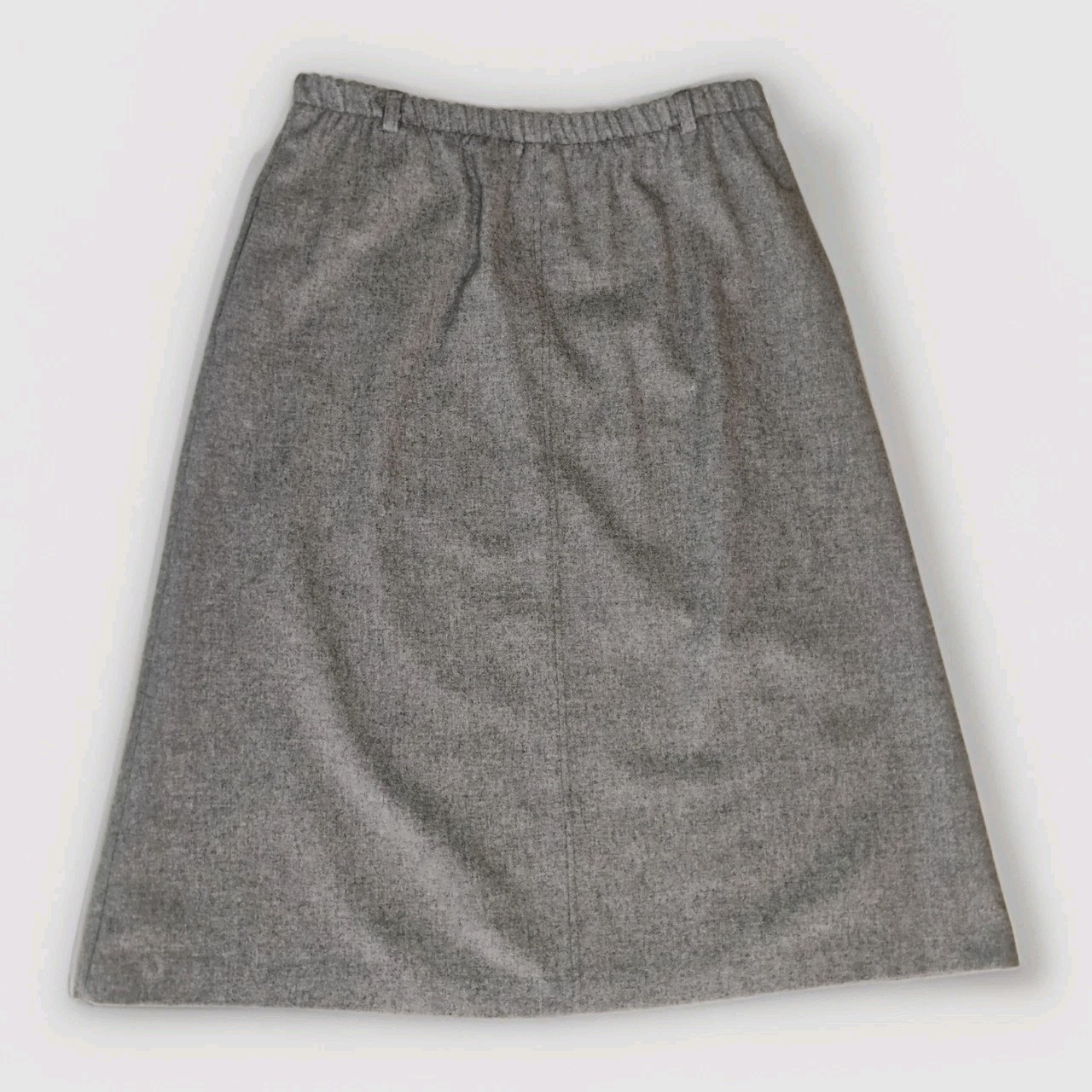 Vintage The Tog Shop Wool Skirt Gray Midi A-Line Size 12 USA Classic Minimalist