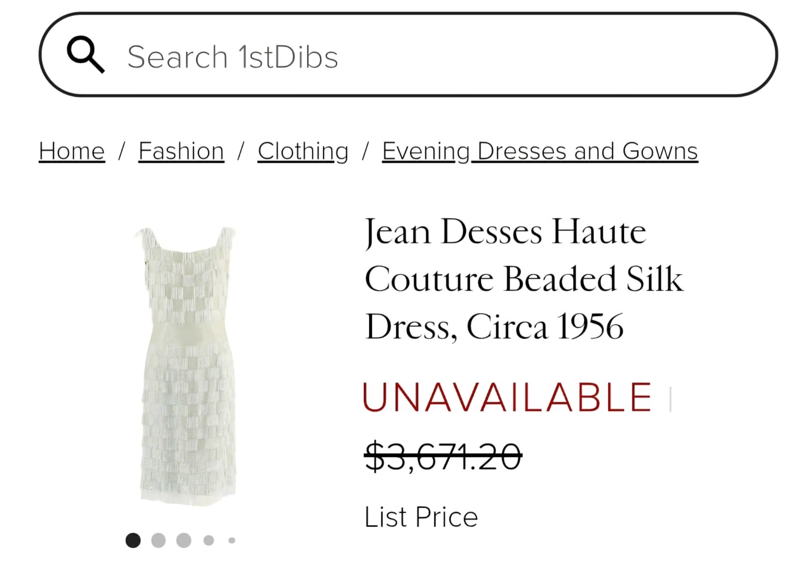 VINTAGE COUTURE UNLABELED JEAN DESSES 1956 CHECK PATTERN BEADED SILK DRESS