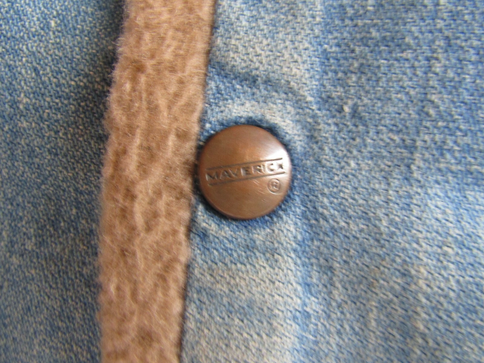 Vintage 1970s Blue Bell Maverick Fleece Lined Yamaha Blue Jean Jacket Size 14 #2