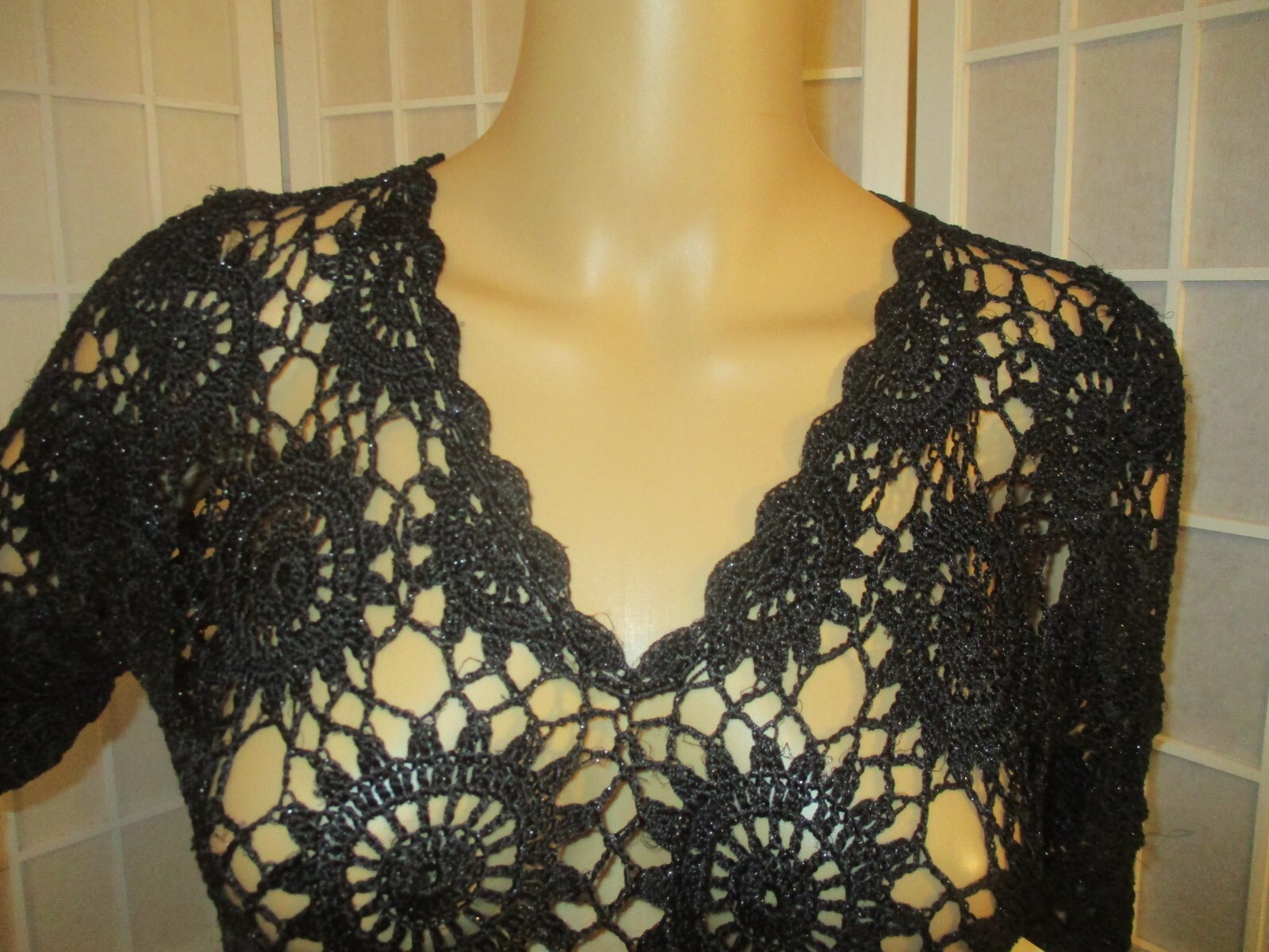 Joseph A vintage old stock crochet tunic sweater top
