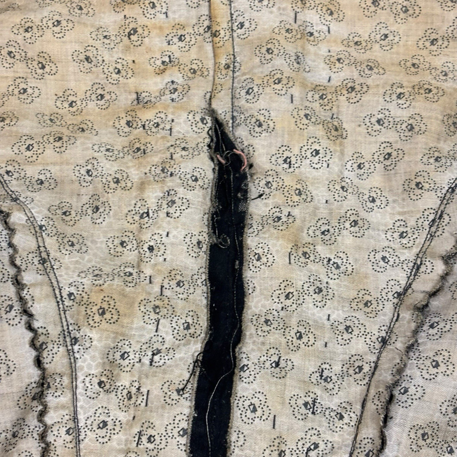 Antique Civil War Era Victorian Blouse Bodice Wedding Jacket Jacquard Mourning