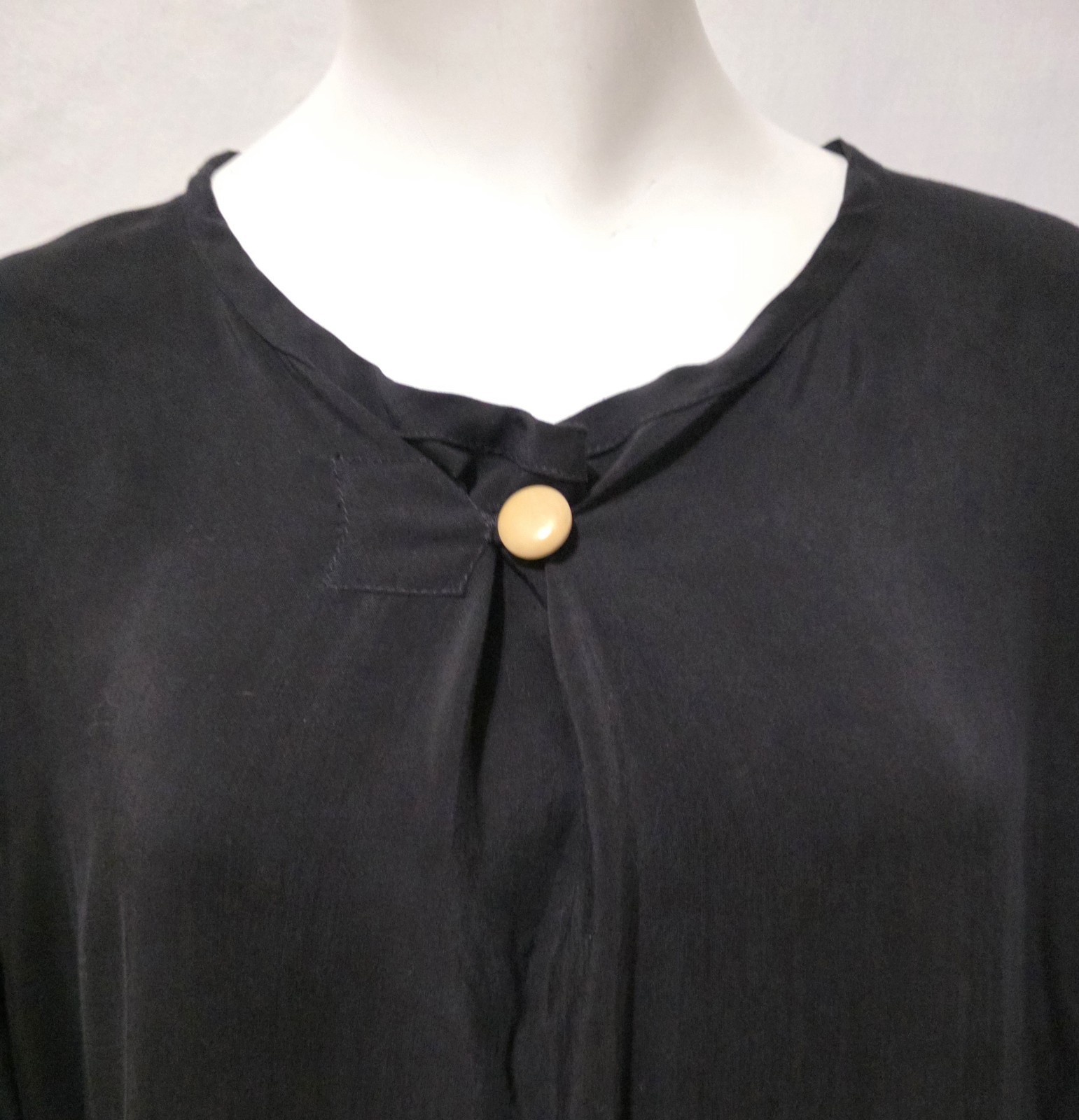 SU-ZEN OS Fits L thru 2X Tunic Top Black Silky Whimsigoth Fairy Grunge ’90s
