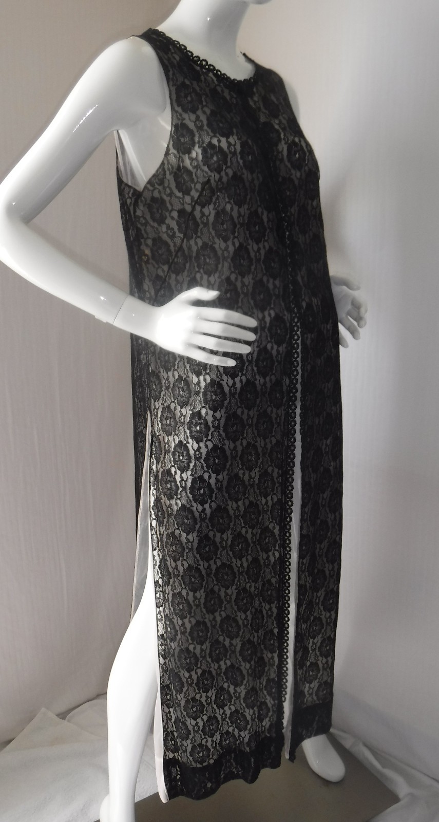 Gorgeous & Rare! VTG 60’s Jenelle of California Lingerie Lace Chiffon Lined S/M