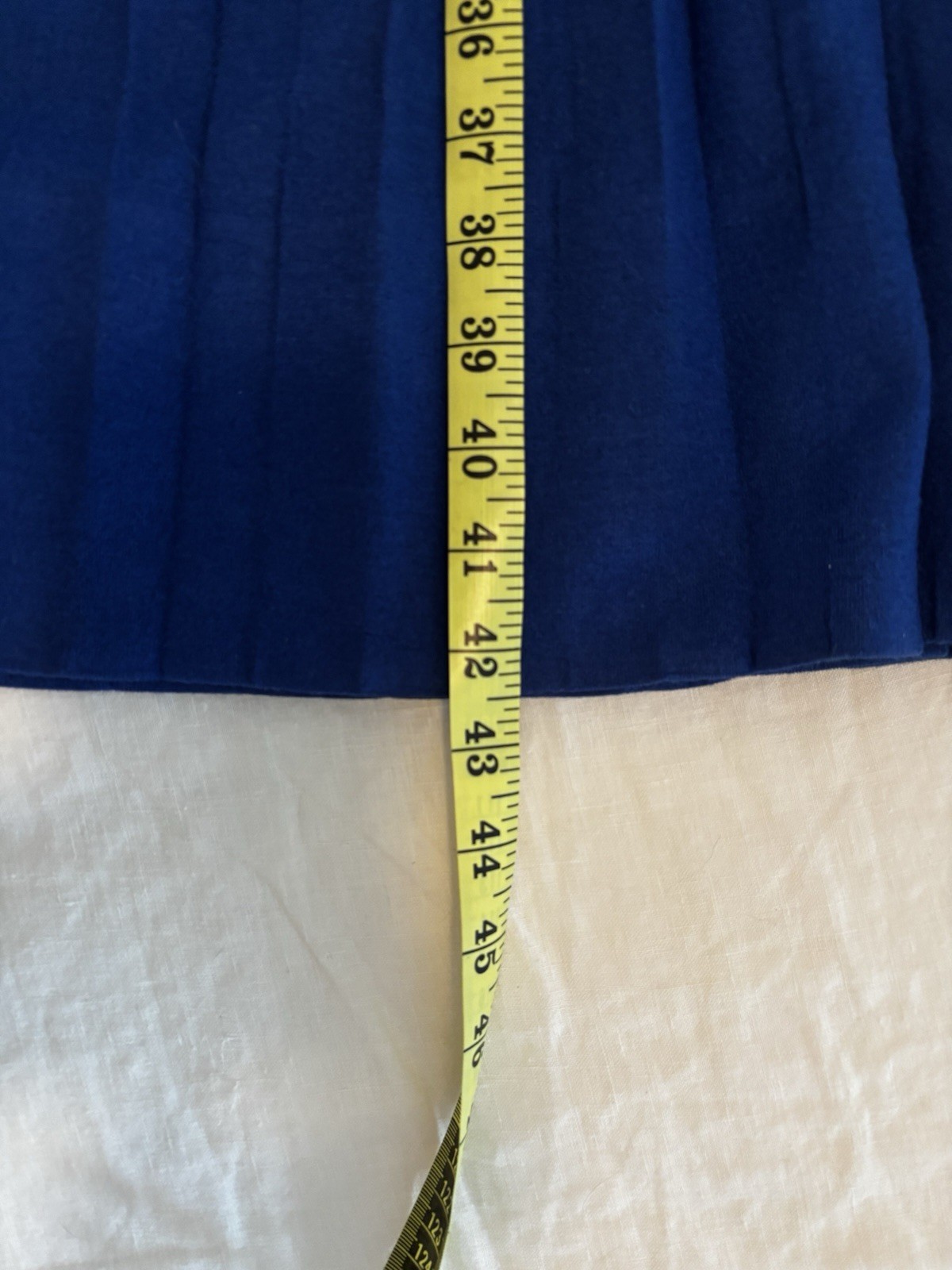 Vintage 1950’s R&K Originals Wool Dress With Pleated Skirt Cobalt Blue Size 4