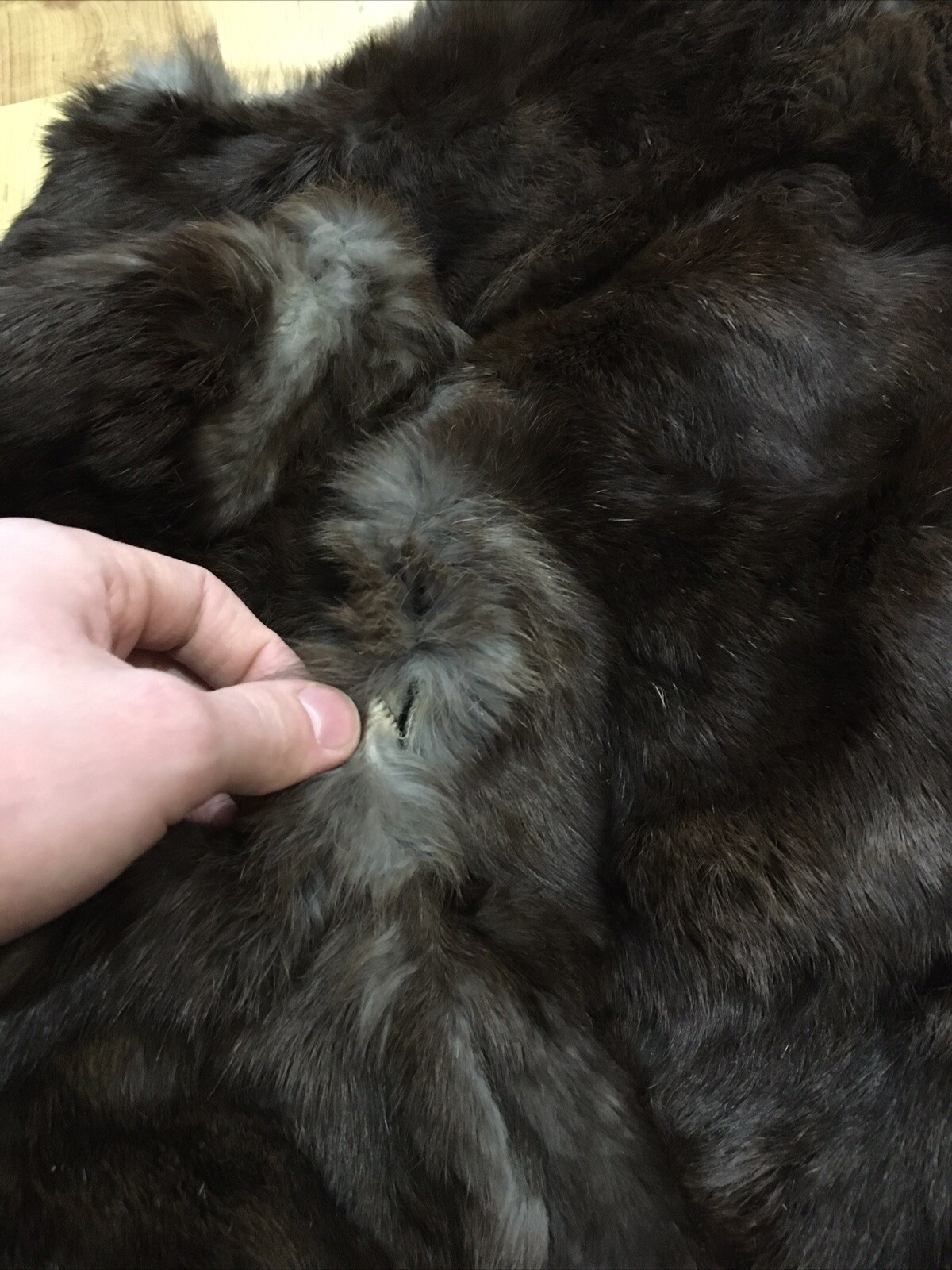 VTG 1970s Ladies Genuine Brown Real Coney Rabbit? Fur Winter Coat Size 16