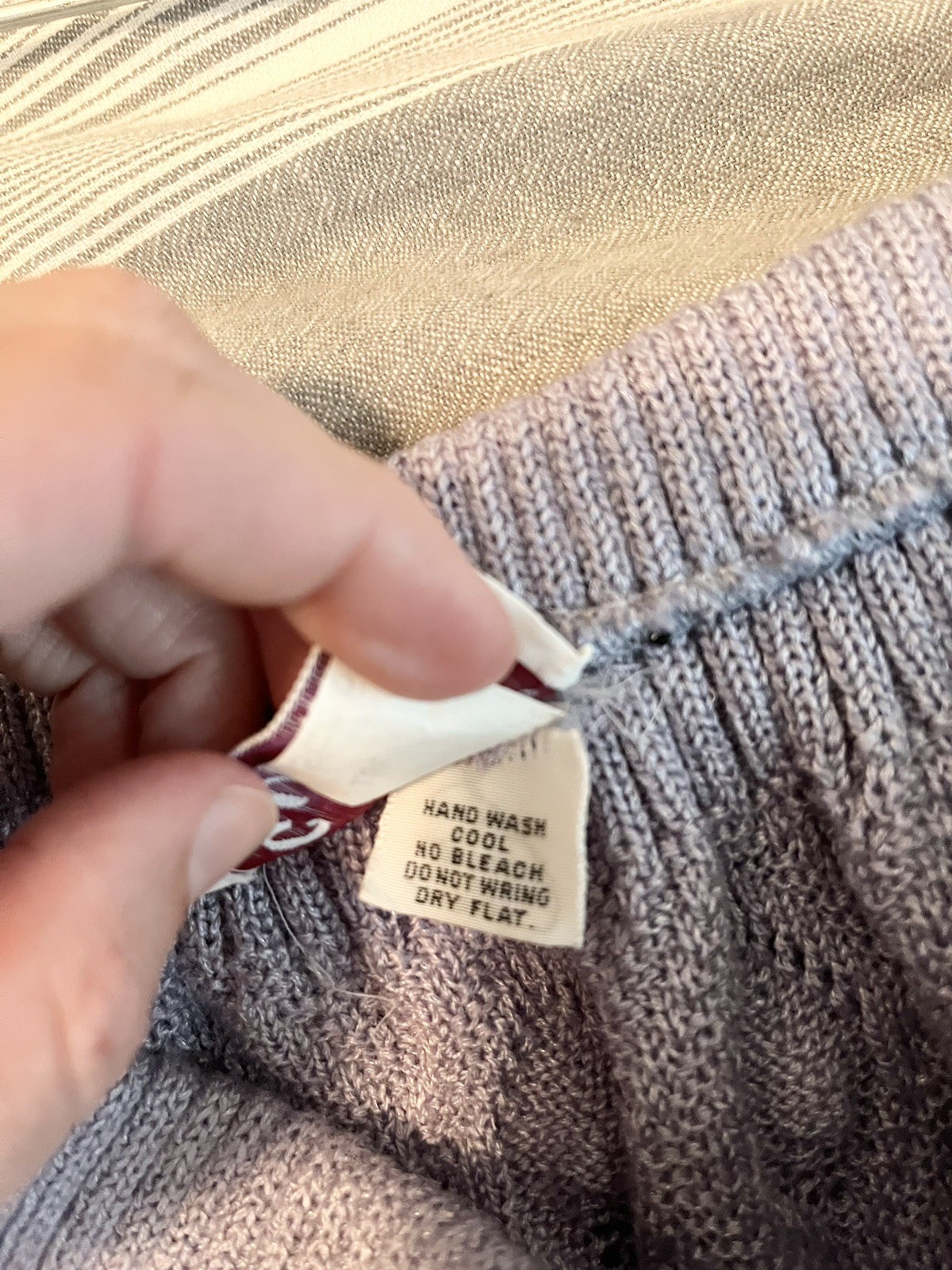 Vintage Evanna New York Knit Suit sweater skirt set Purple Small 6 Dainty Old $