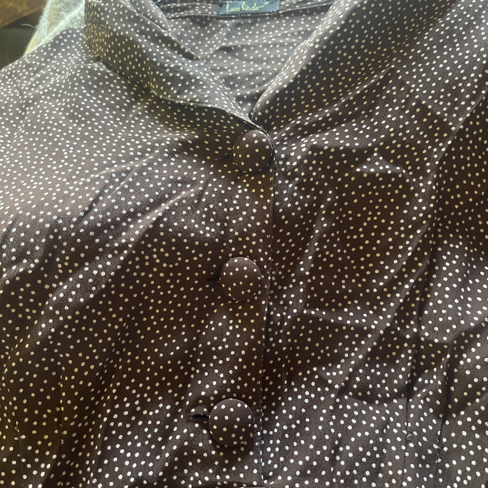 Polka Dot Loco-Lindo Vintage Retro Style. Dress Small