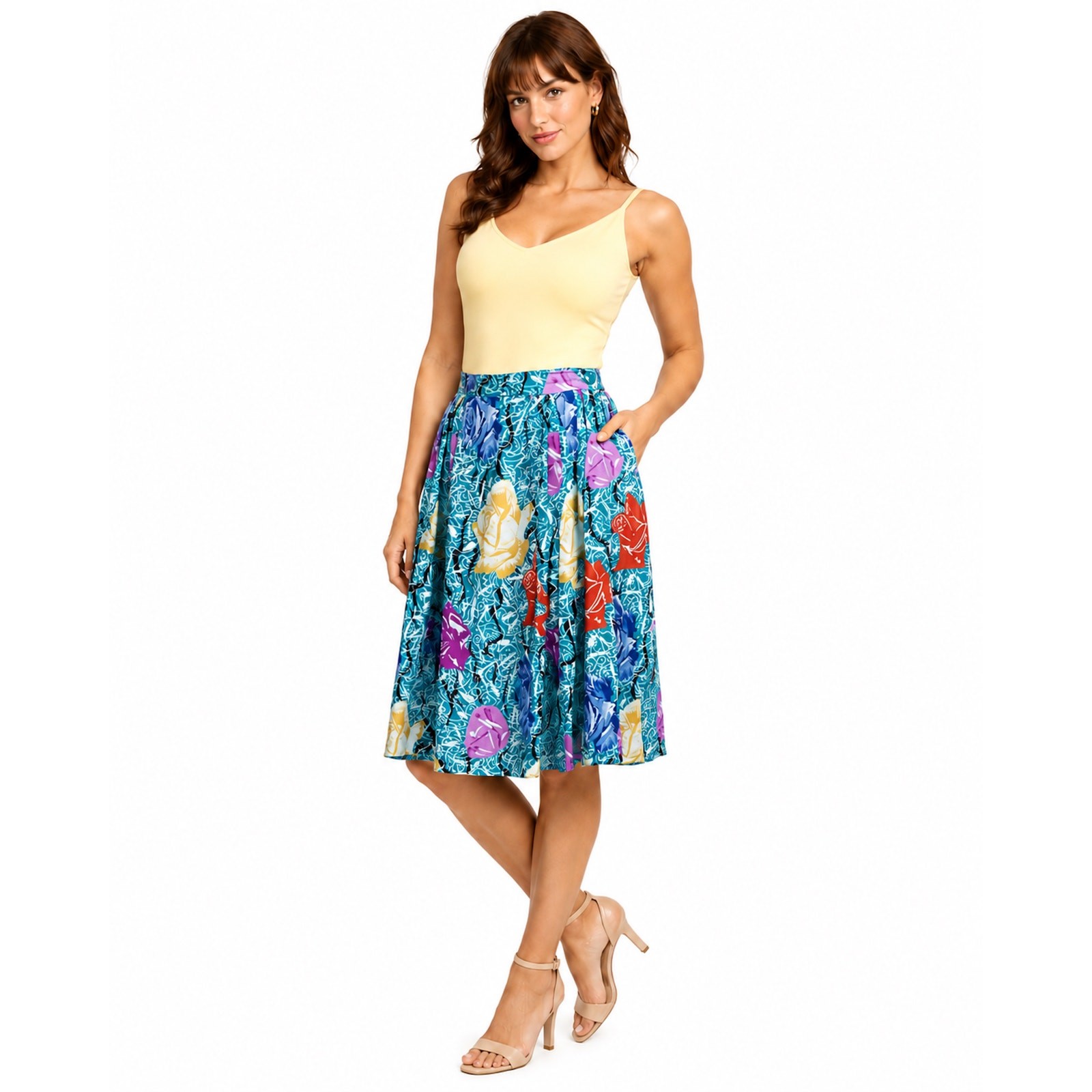Vintage Ungaro Parallele Paris Silk Wrap Skirt Floral | made Italy W28