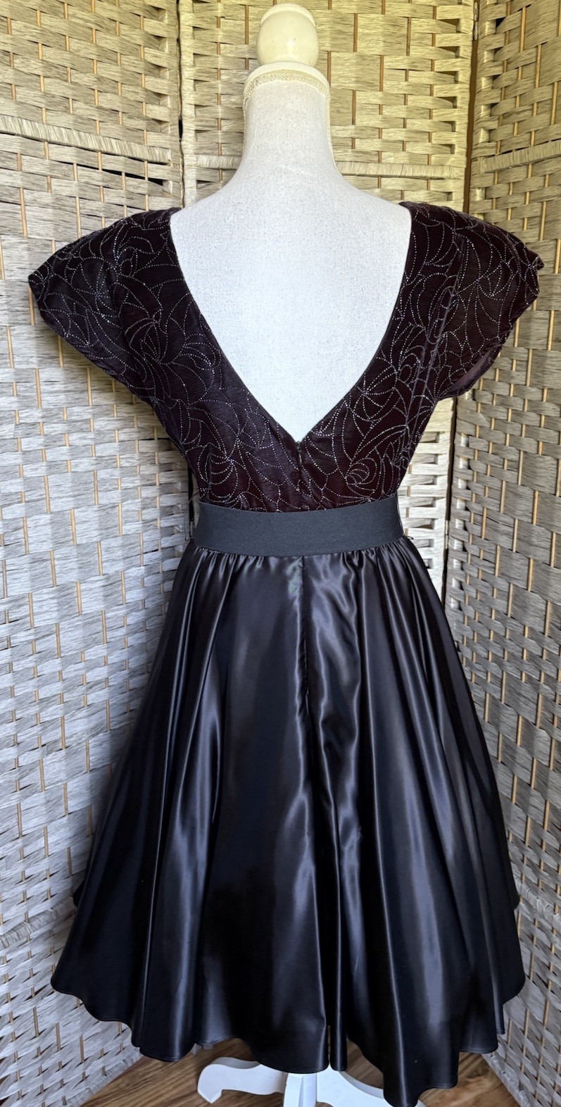 Vintage 60’s FILIGREE Black Silver Rockabilly Country Singer Dress Costume SZ 6