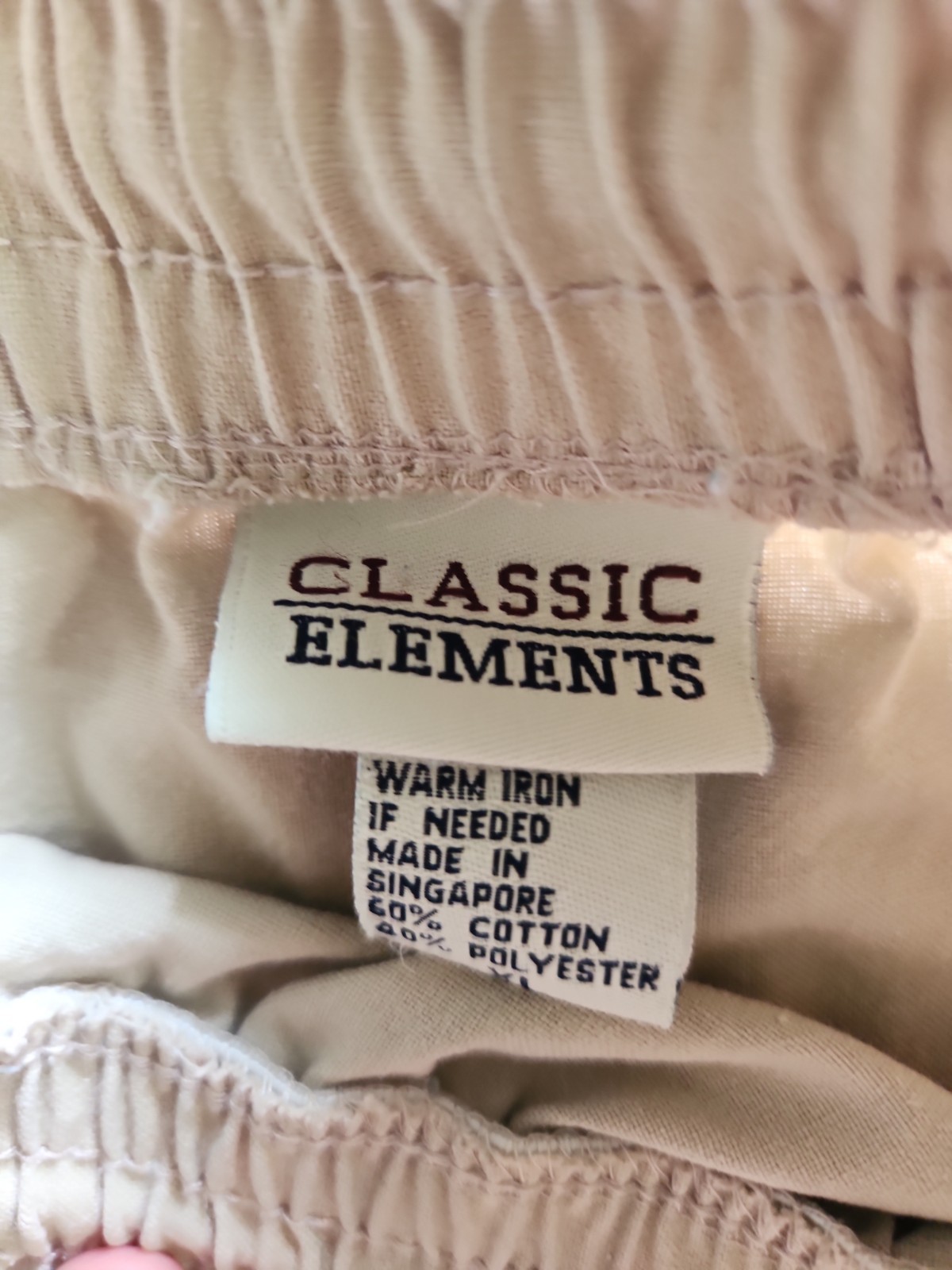 Vintage Classic Elements Culottes Shorts Wide Leg XL Drawstring Elastic Waist