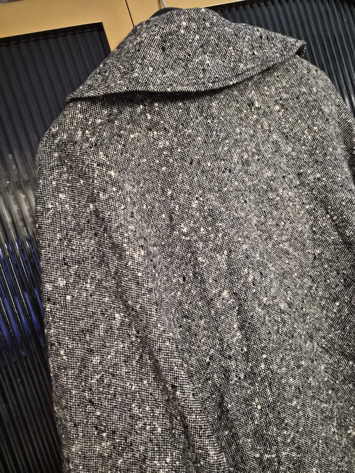 Vintage Pendelton Cape Shawl Poncho Wool Tweed Button Dowb Made In USA O/S