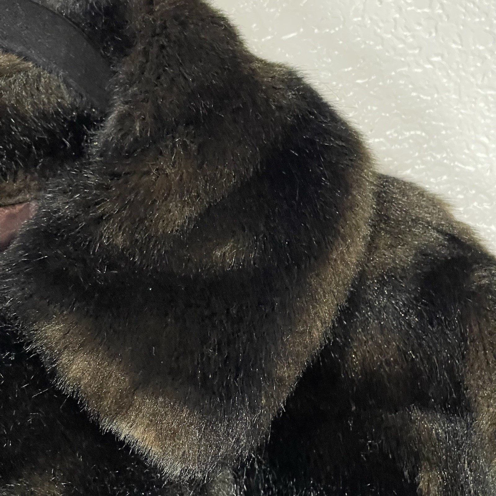 Vintage Borgazia By Russel Taylor Women’s Long Faux Fur Coat Black & Brown Sz M